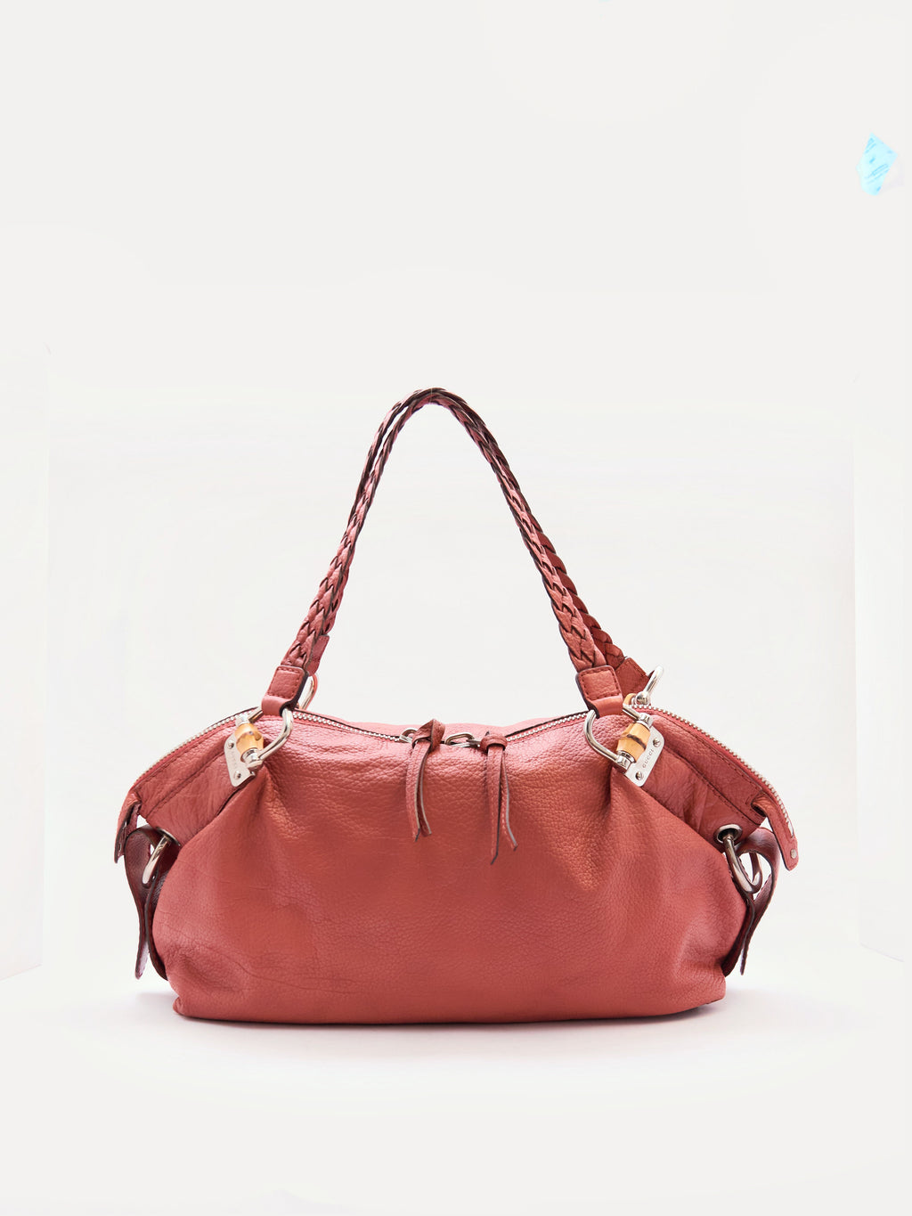 Gucci Orange Pebbled Leather Hobo Bag