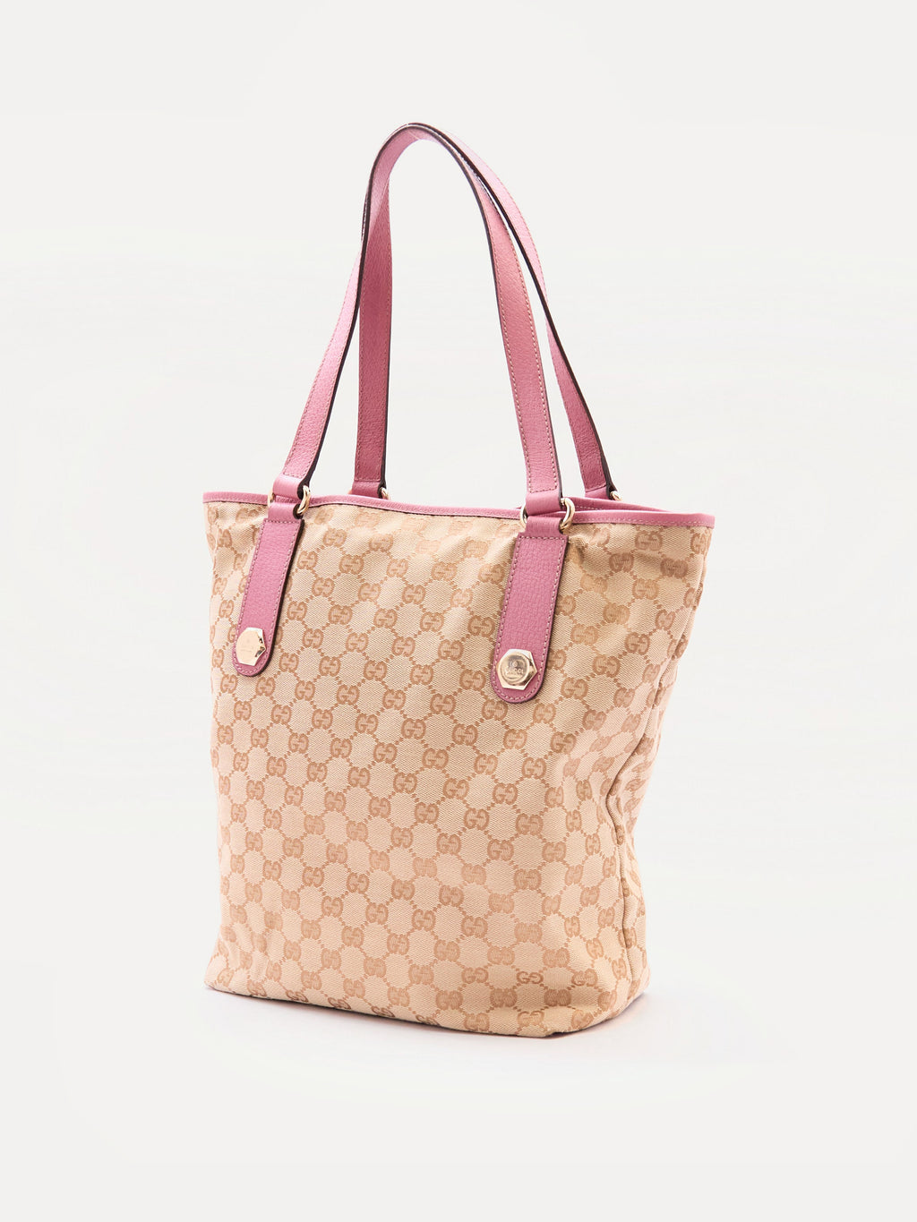 Gucci Beige Pink Monogram Tote