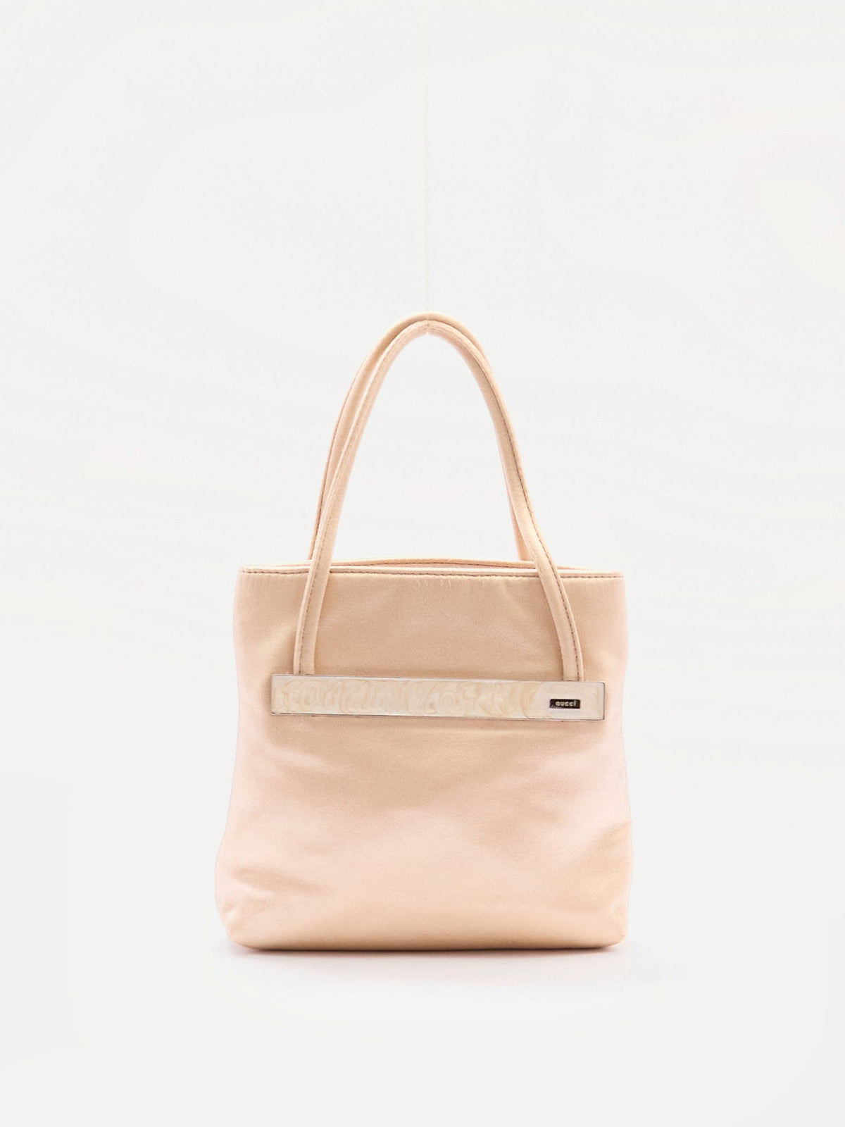 Gucci GG Beige Satin Mini Hand Bag