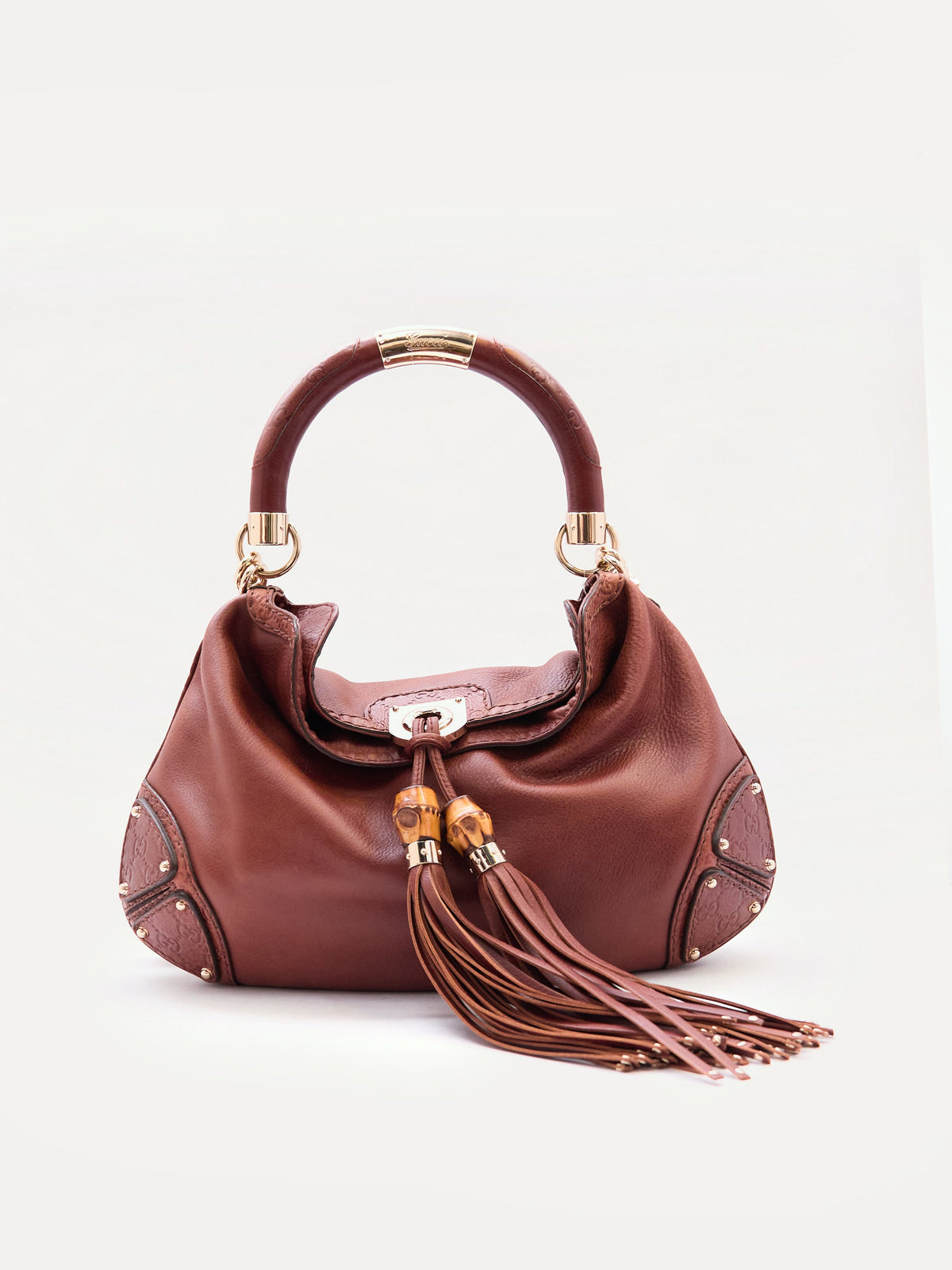Gucci Black Leather Indy Bag