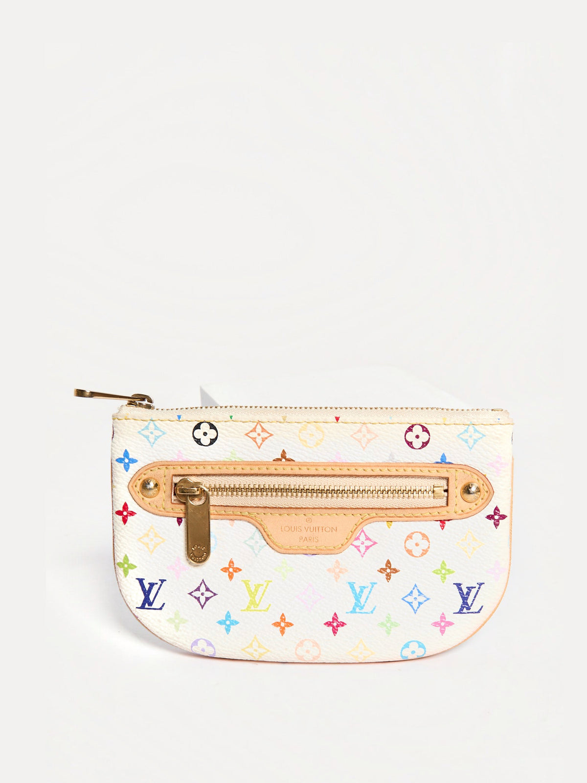 Louis Vuitton White Murakami Monogram Multicolor Keychain Pochette