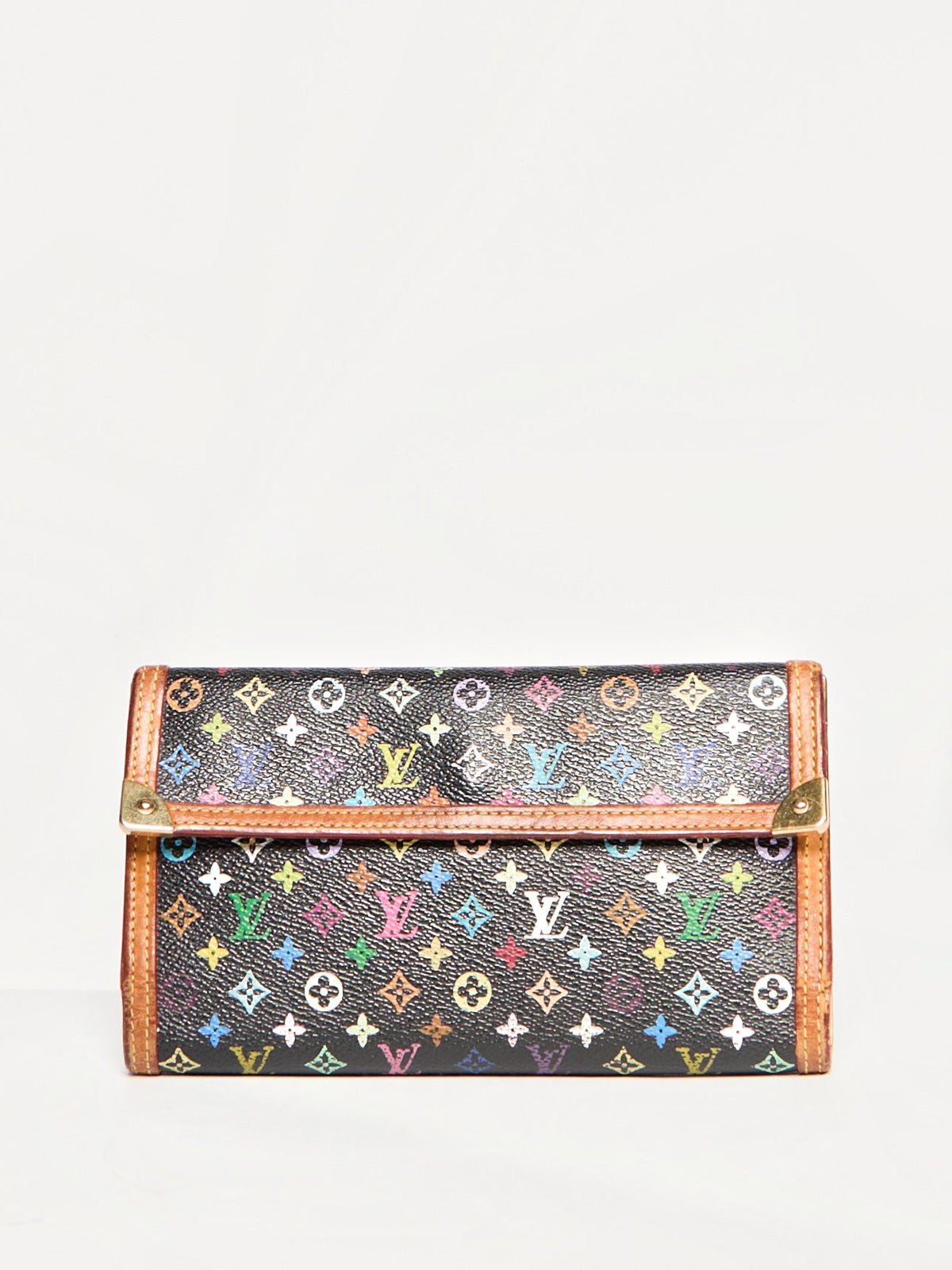 Louis Vuitton Black Murakami Multicolor Porte Tresor Long Wallet
