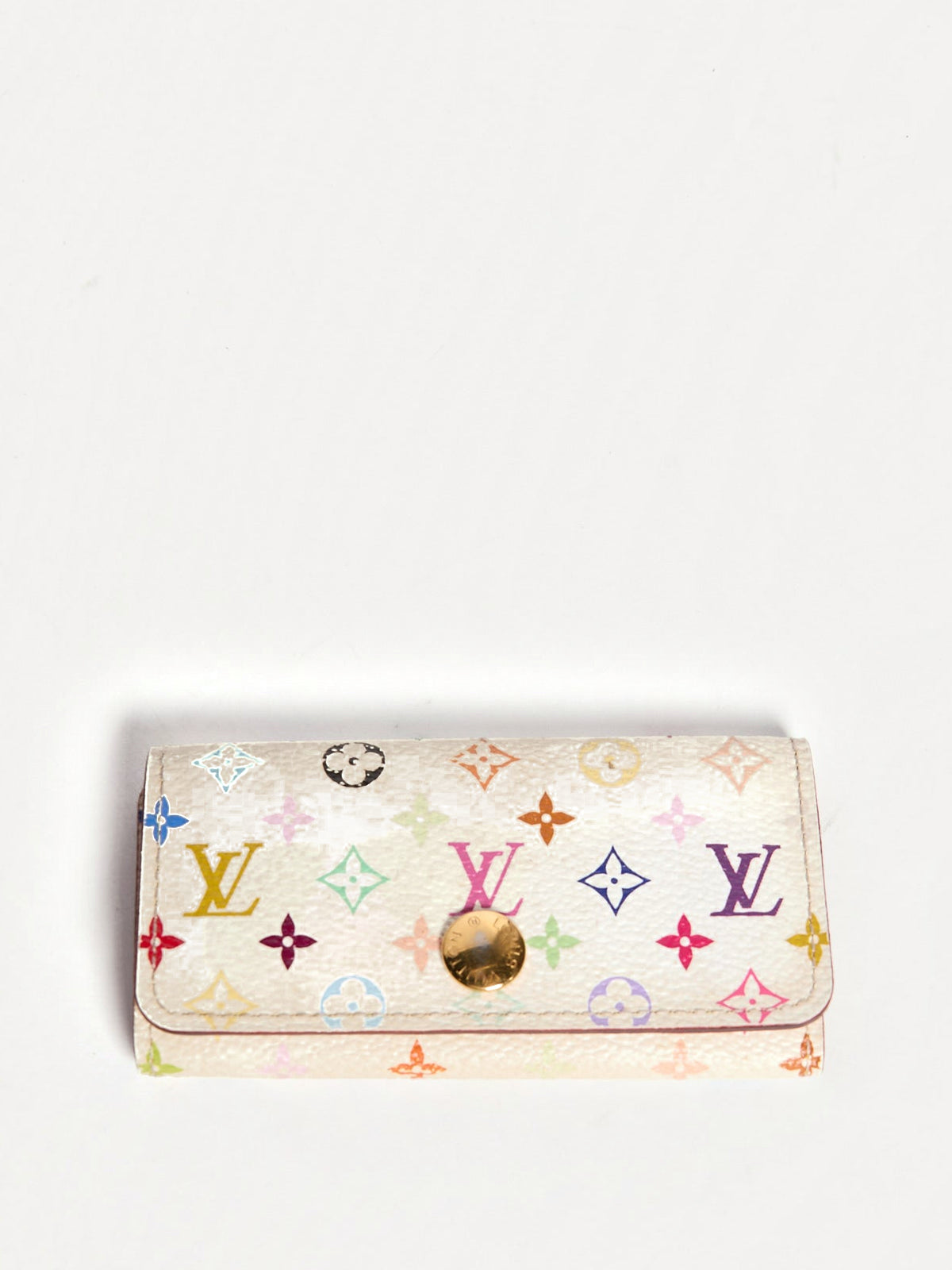 Louis Vuitton White Murakami Monogram Multicolor Key Case