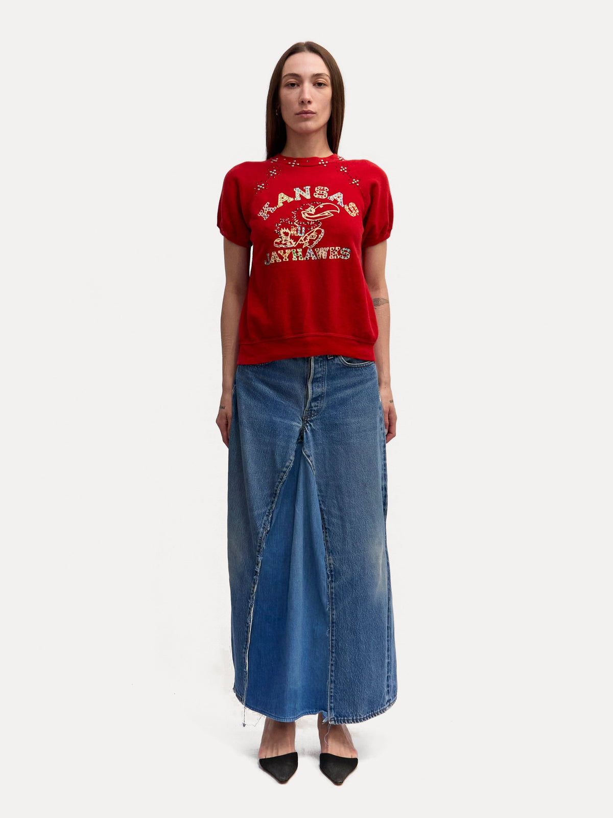 90's Custom Levi's Denim Maxi Skirt
