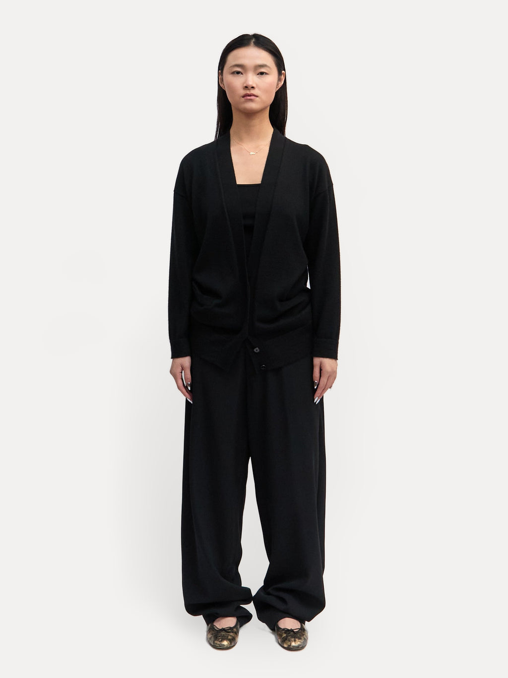Hermes Black Wool Cardigan