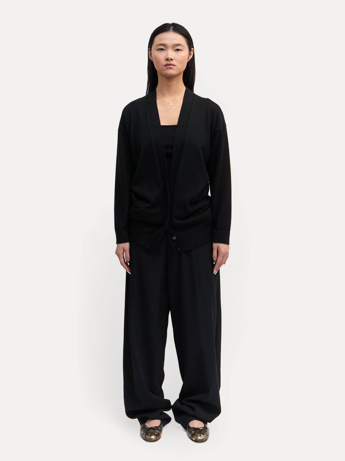 Hermes Black Wool Cardigan