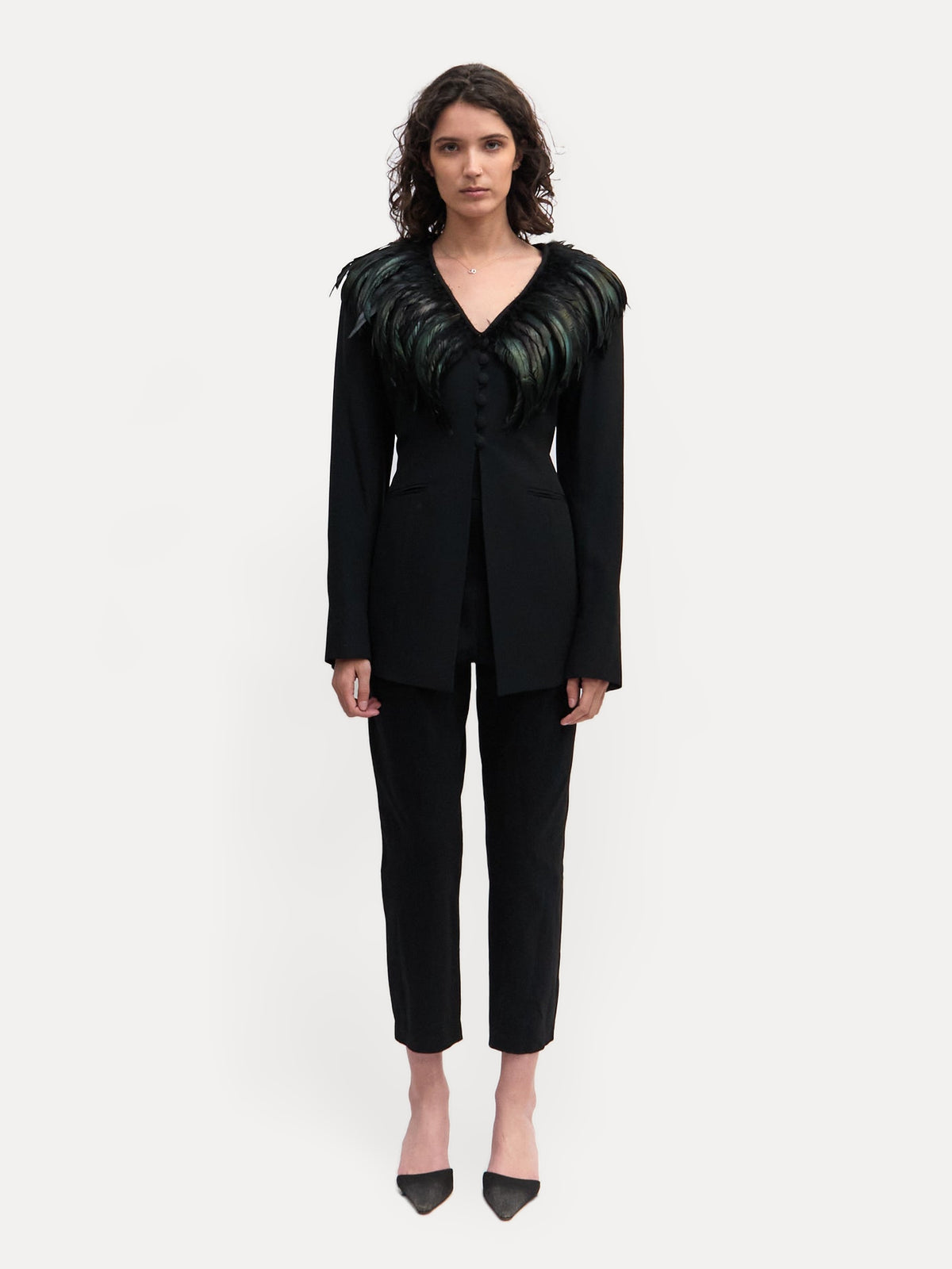 90's Sophie Sitbon Feathered Blazer