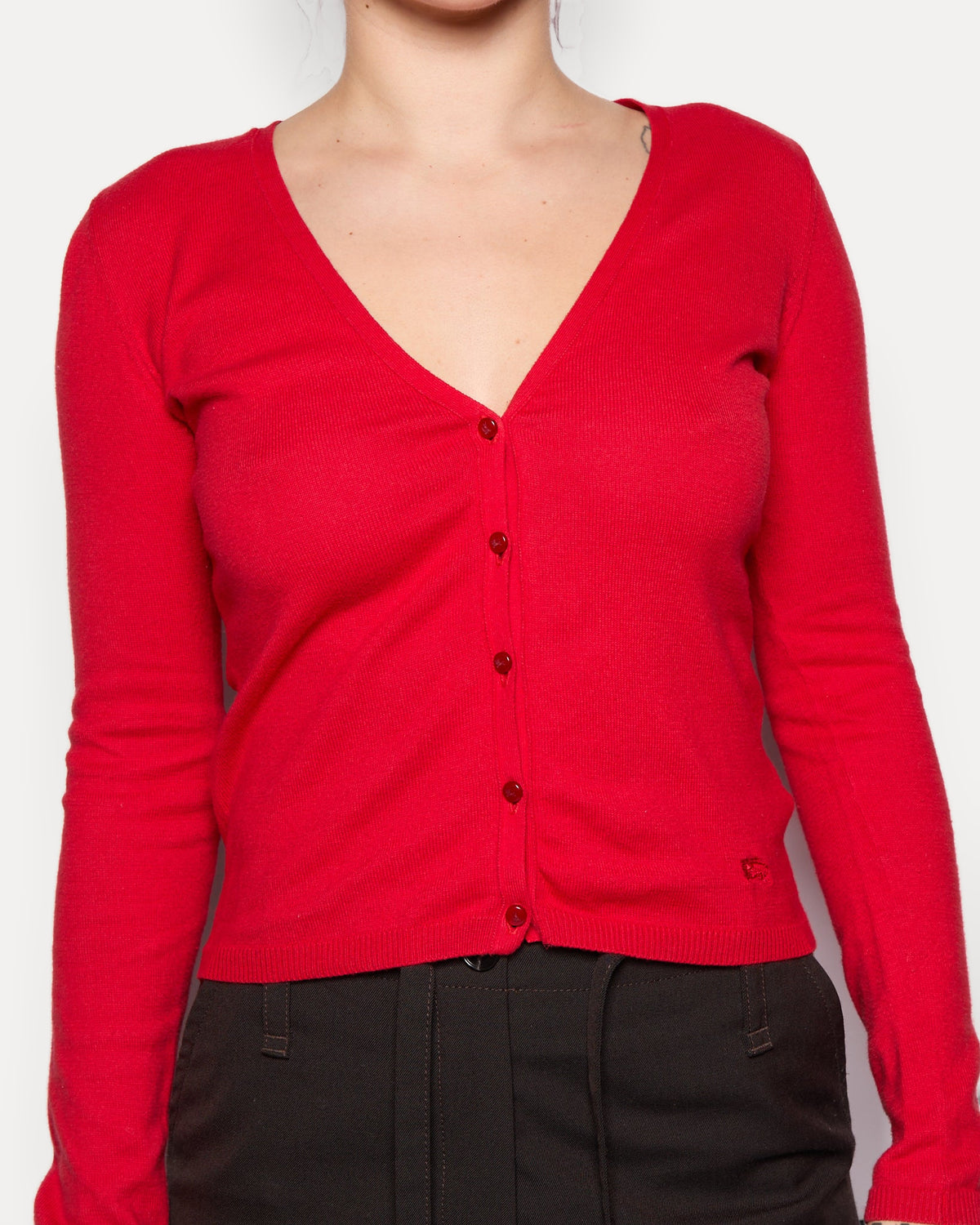 Burberry Red Cardigan