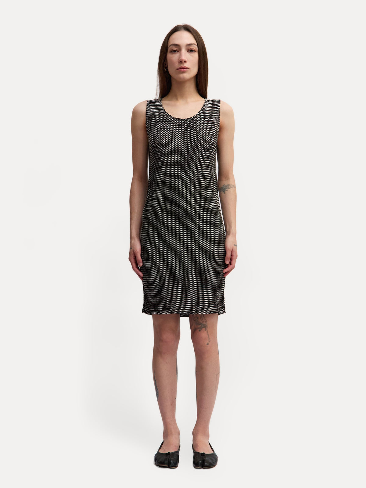 1996 Issey Miyake Black/White Cyberdot Dress