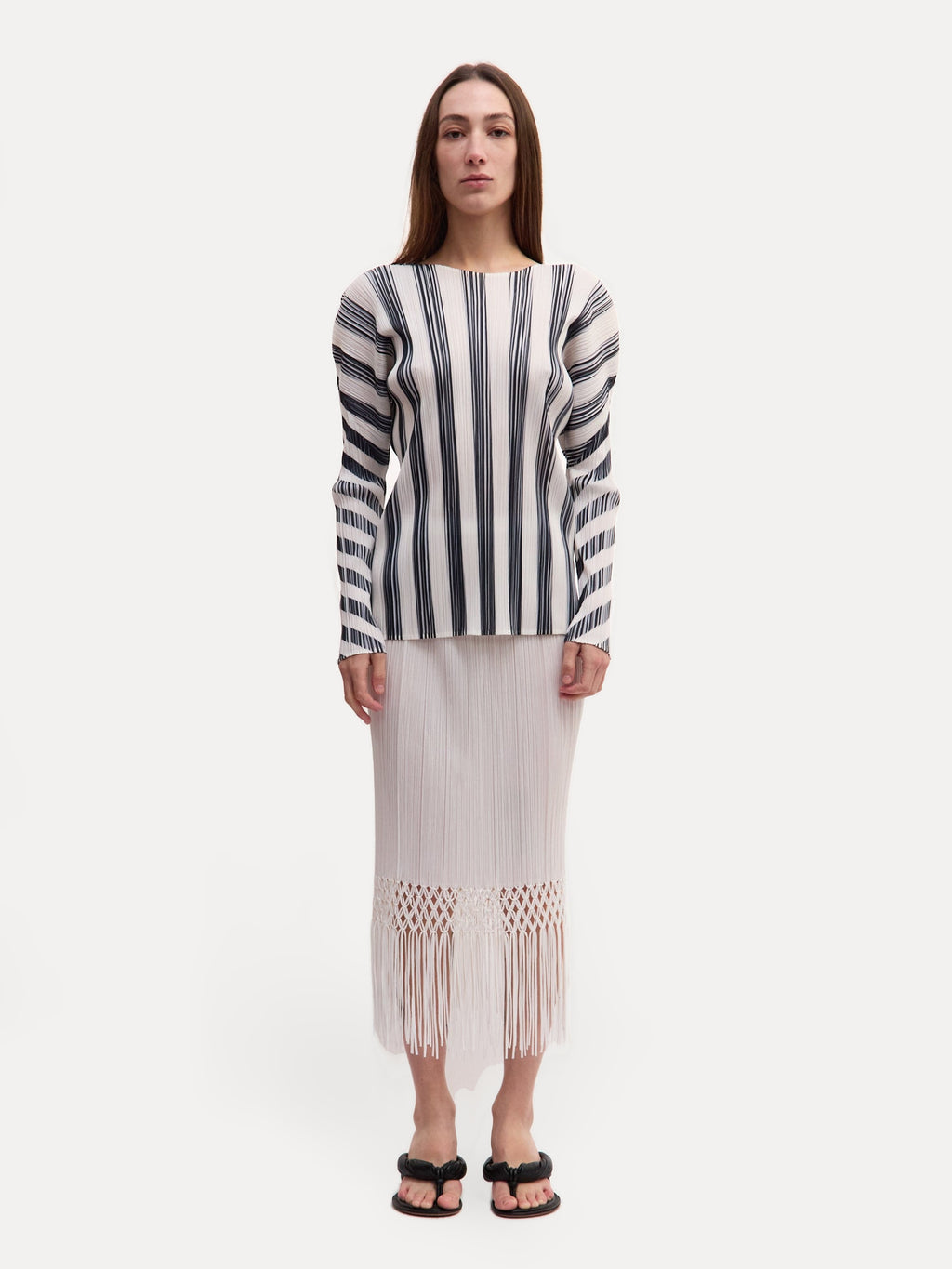 Pleats Pleats Striped Longsleeve