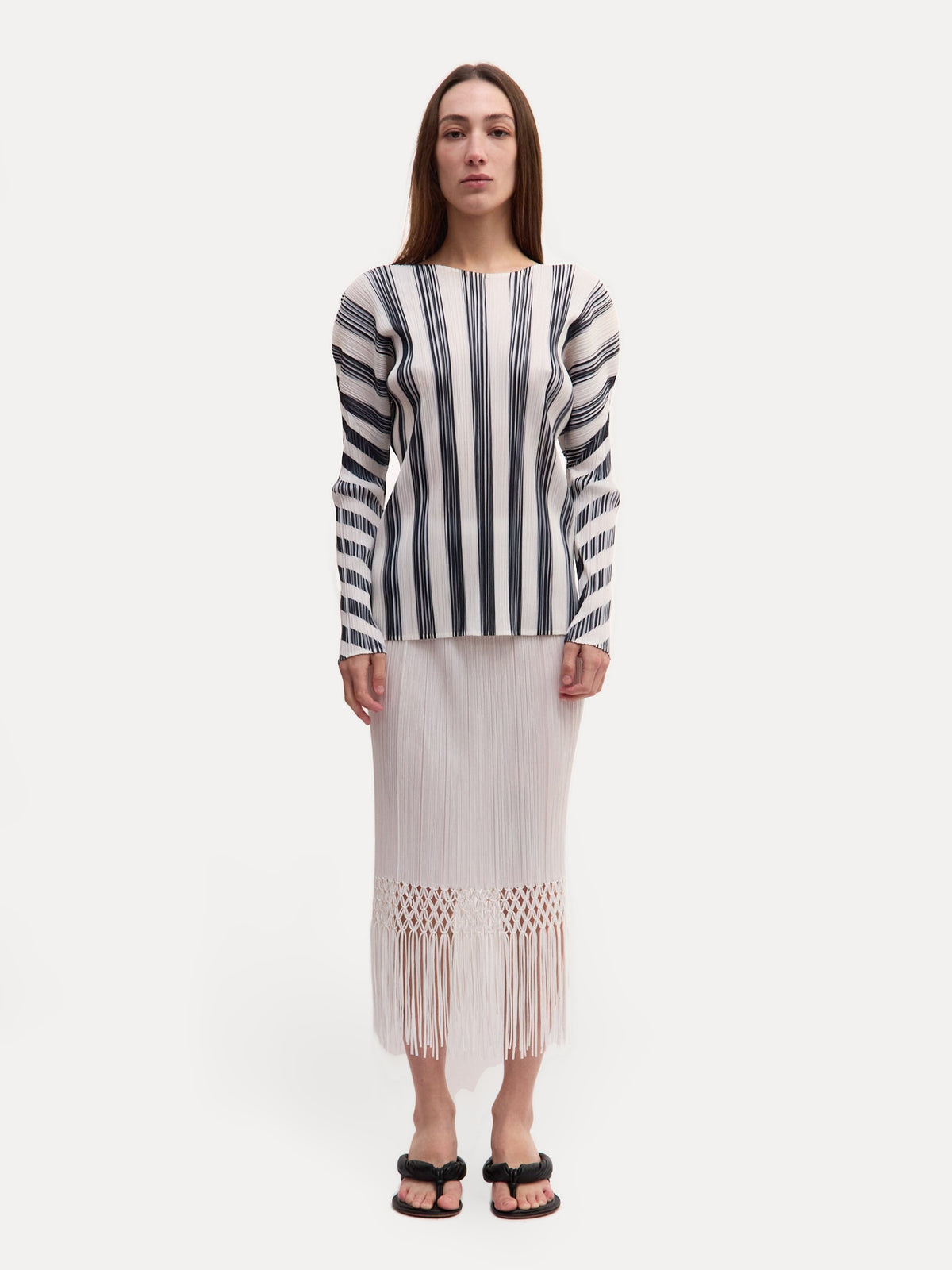 Pleats Pleats Striped Longsleeve
