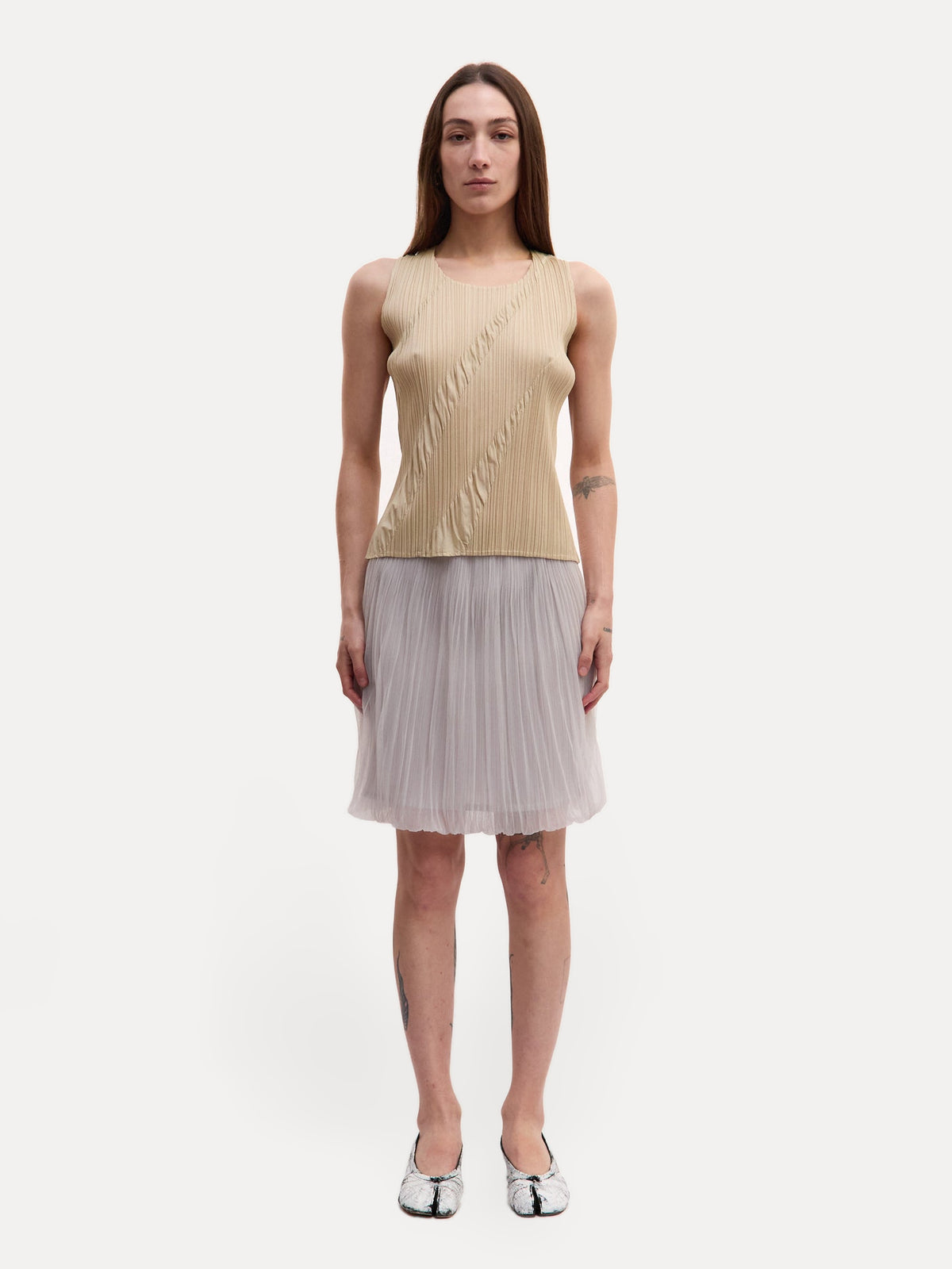 Pleats Please Nude Tank Top