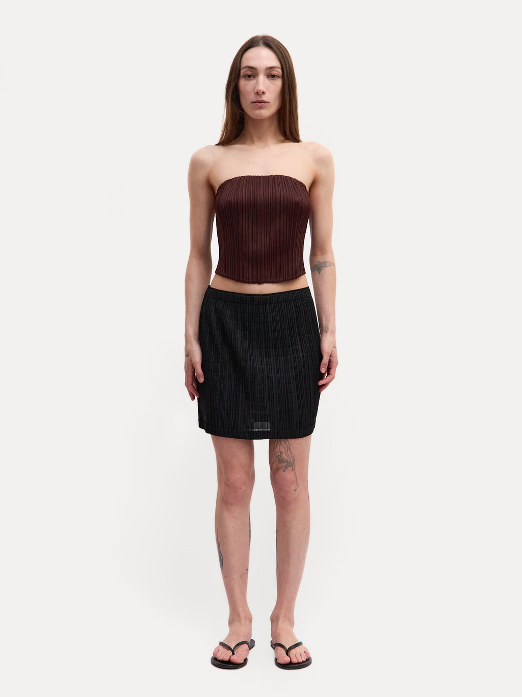 Pleats Please Black Mini Skirt