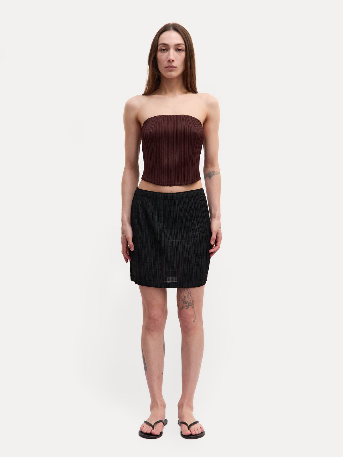 Pleats Please Black Mini Skirt