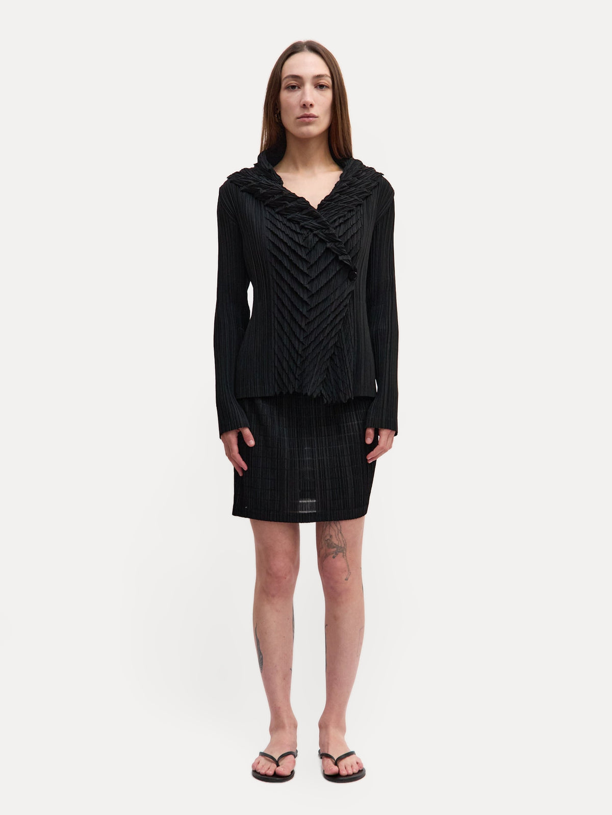 Issey Miyake Diagonal Pleats Blazer