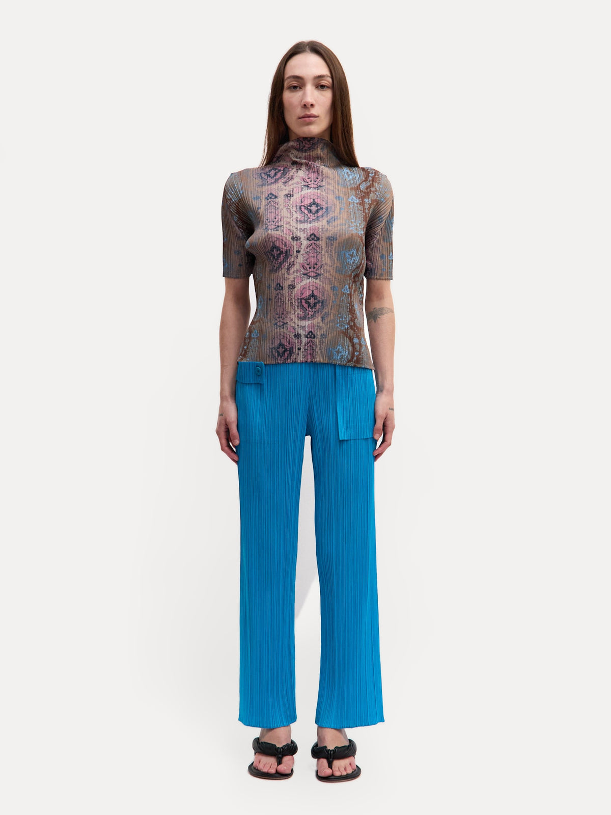 Pleats Please Paisley Print Top