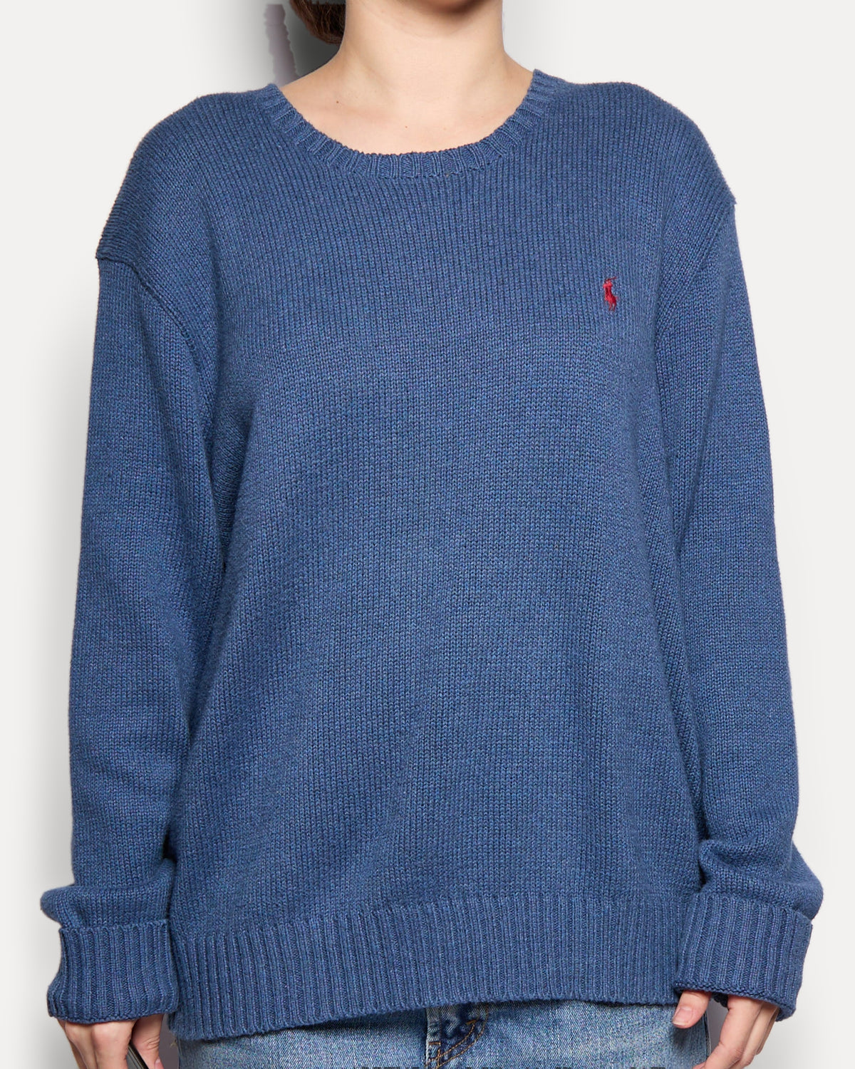 Ralph Lauren Blue Cotton Knit Sweater