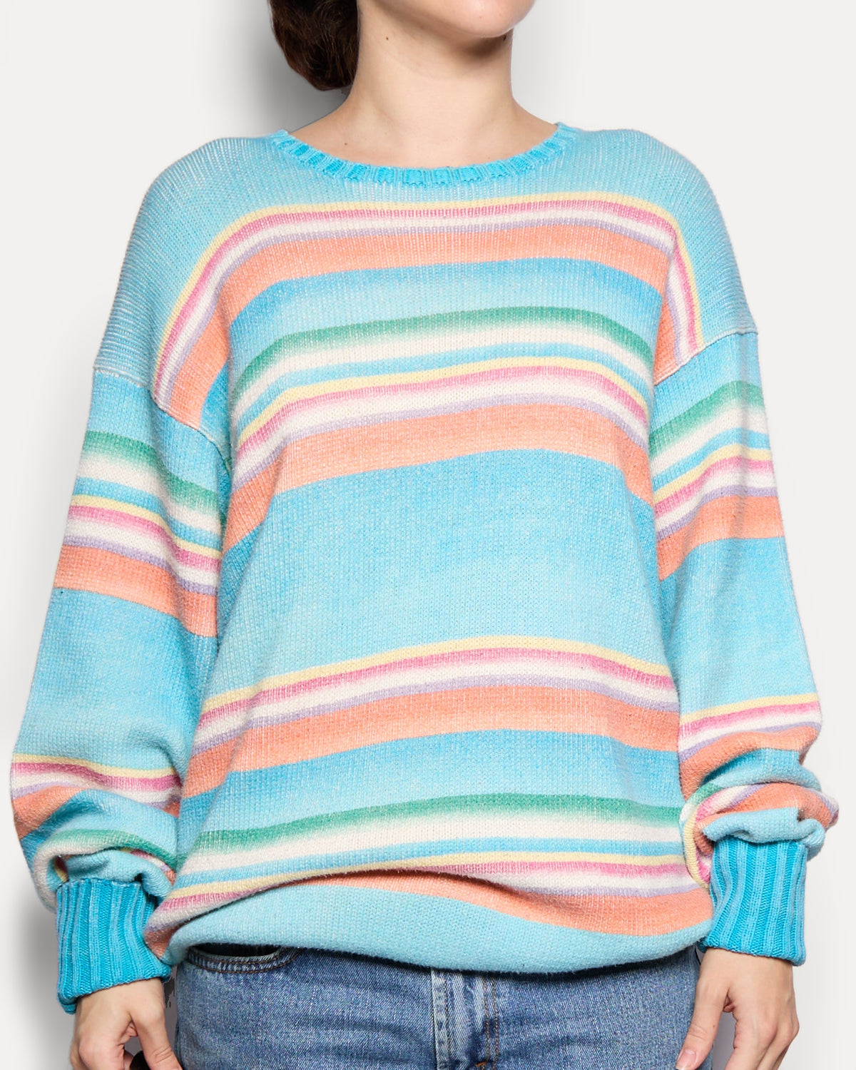 Ralph Lauren Ombre Stripe Cotton Knit Sweater