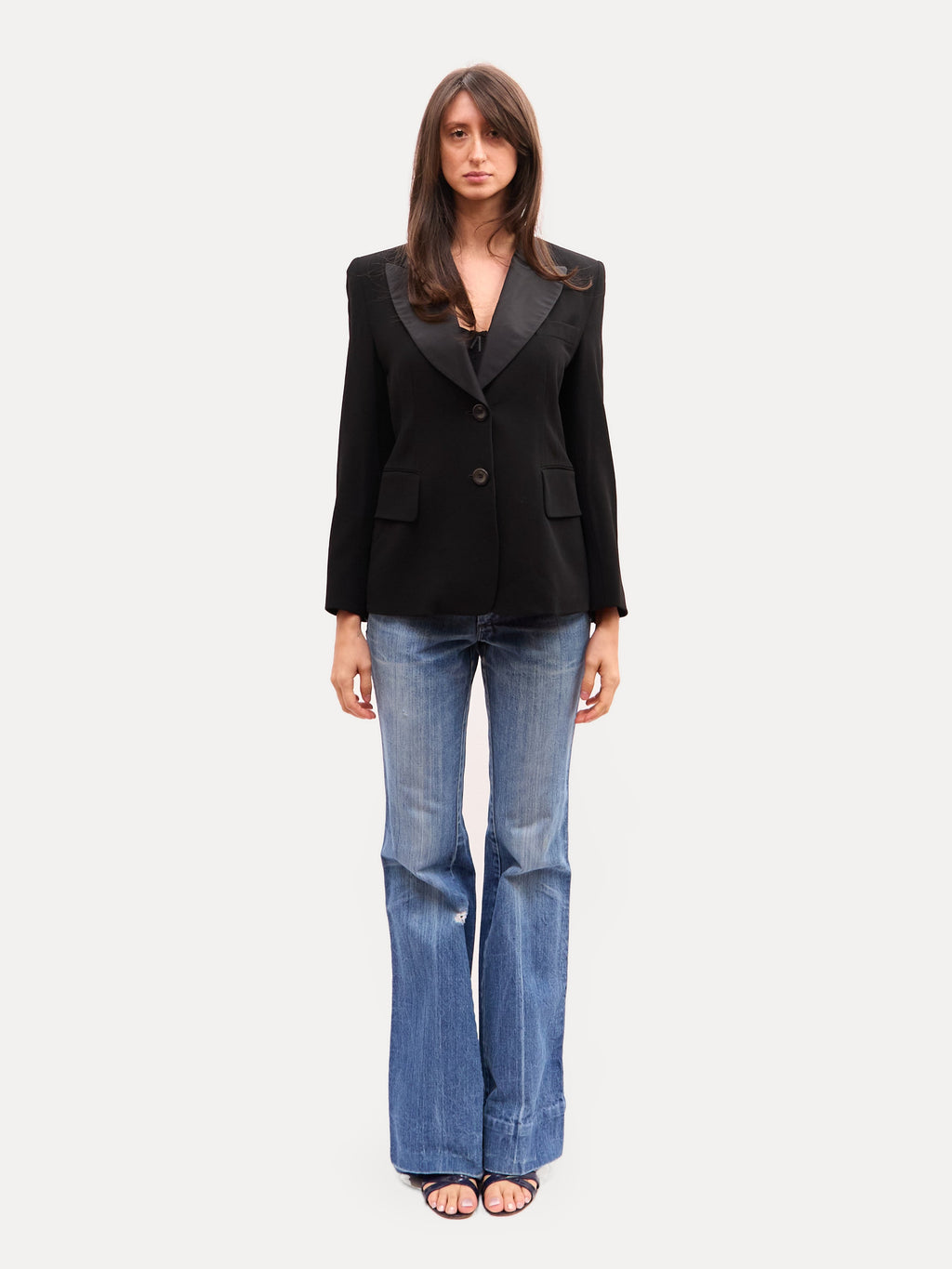 Donna Karan Black Lapel Blazer