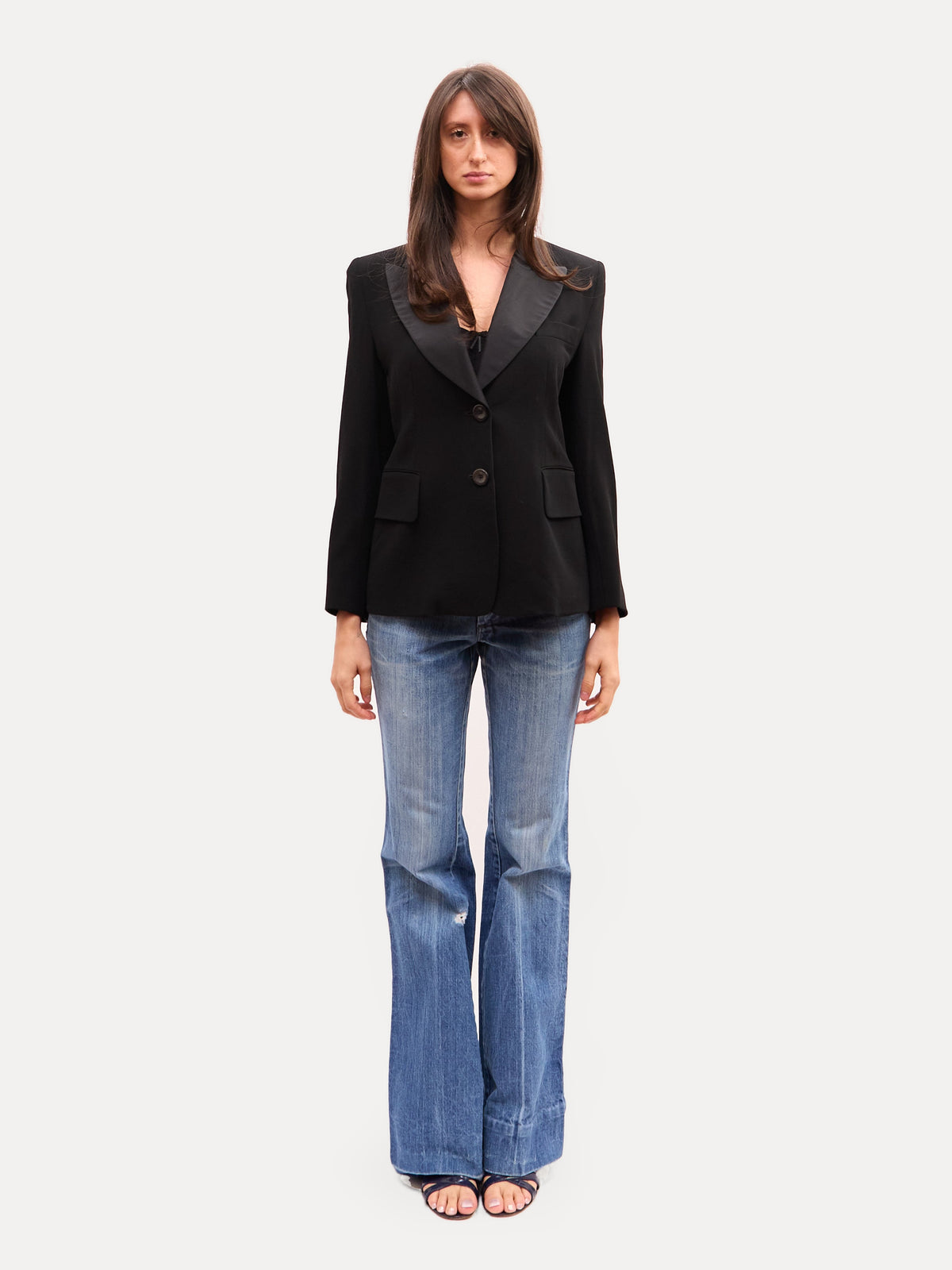 Donna Karan Black Lapel Blazer