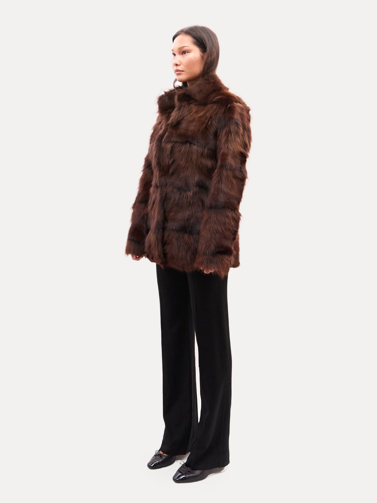 Vintage Brown Fox Fur Jacket