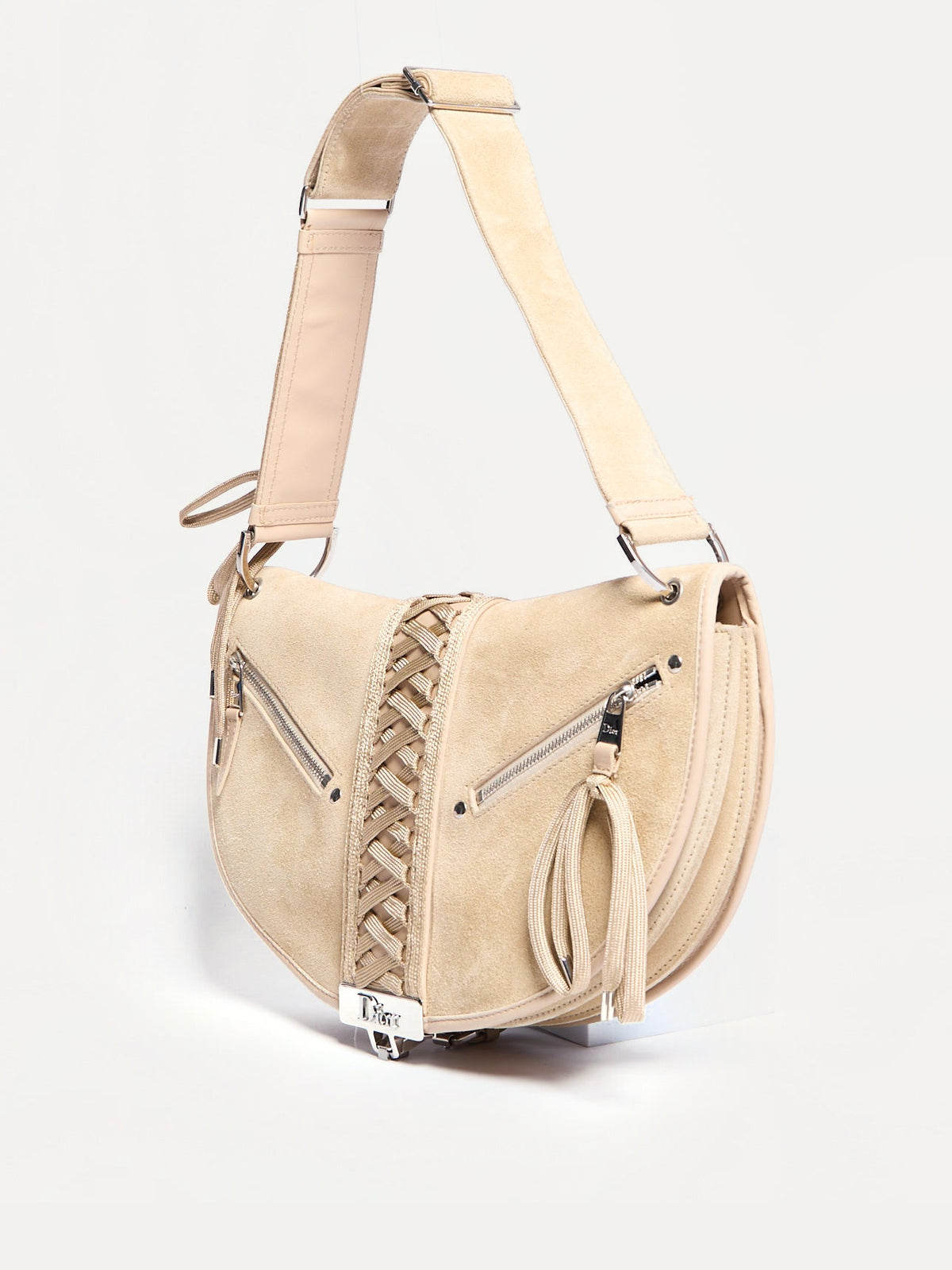 2000’s Christian Dior Tan Suede Admit It Street Chic Shoulder Bag by John Galliano