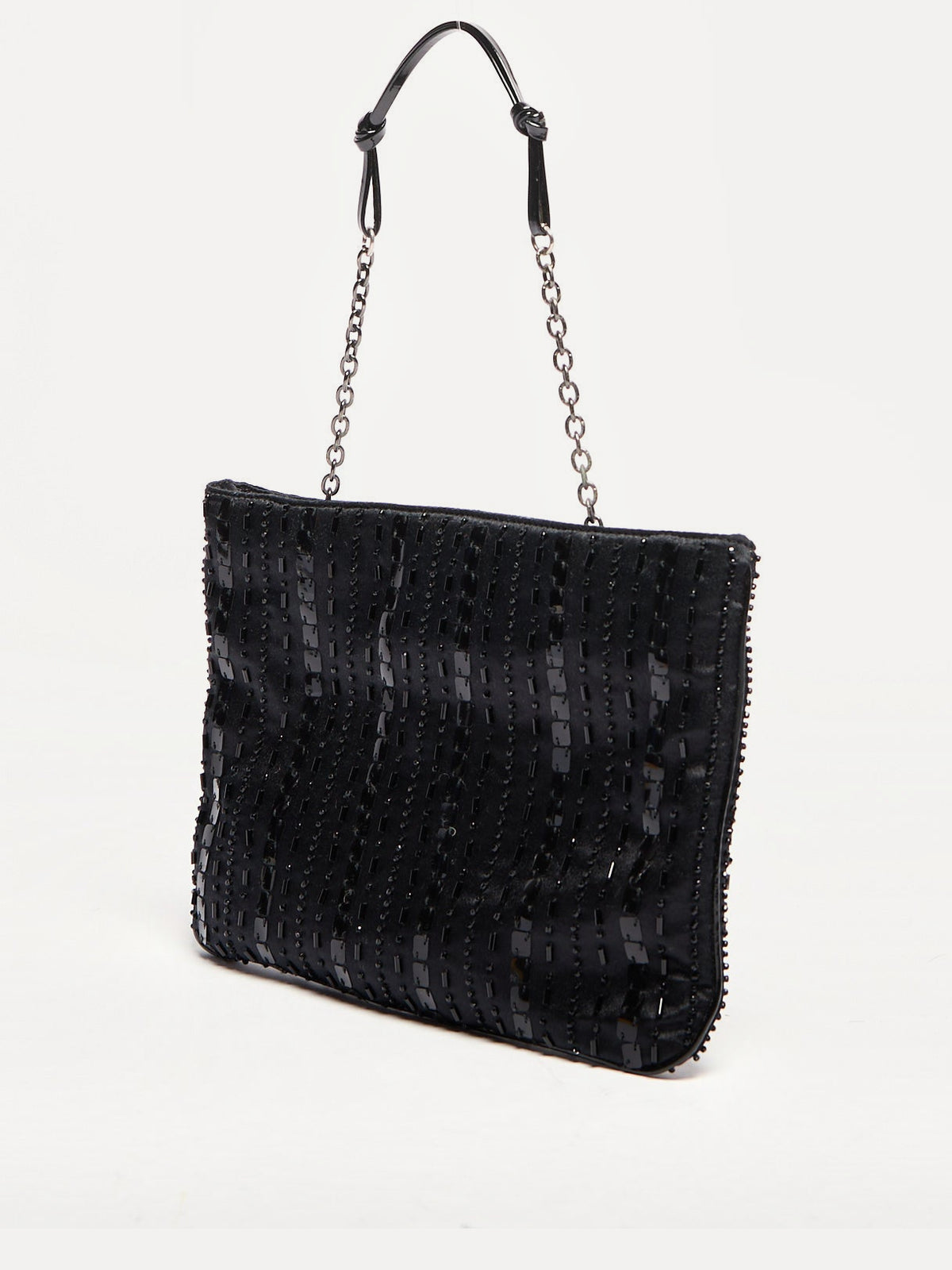00’s Prada Black Satin Evening Bag