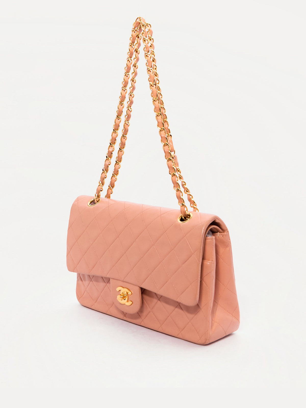 Chanel Pink Lambskin Double Flap
