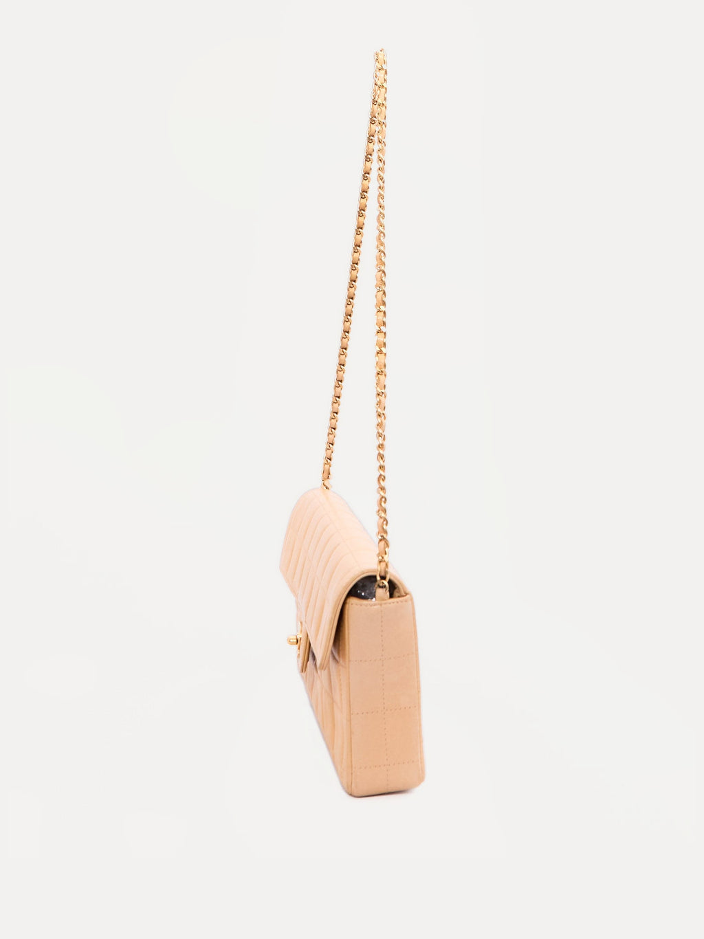 Chanel Beige Chocolate Bar Shoulder Bag