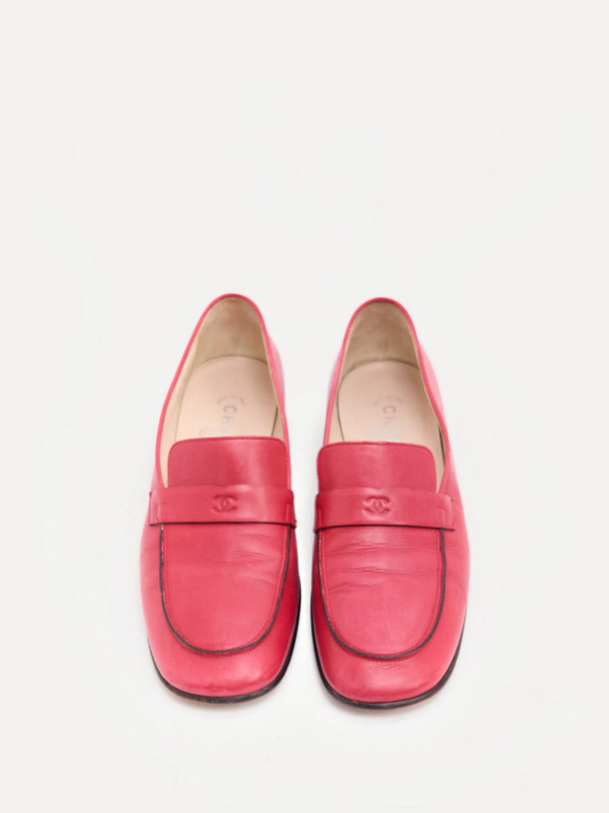 Chanel Red CC Loafer 40