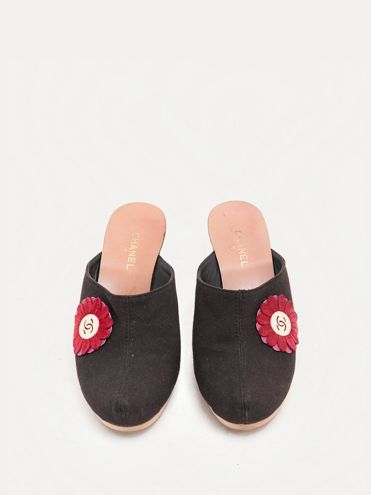 Chanel Canvas Flower Clog 36.5