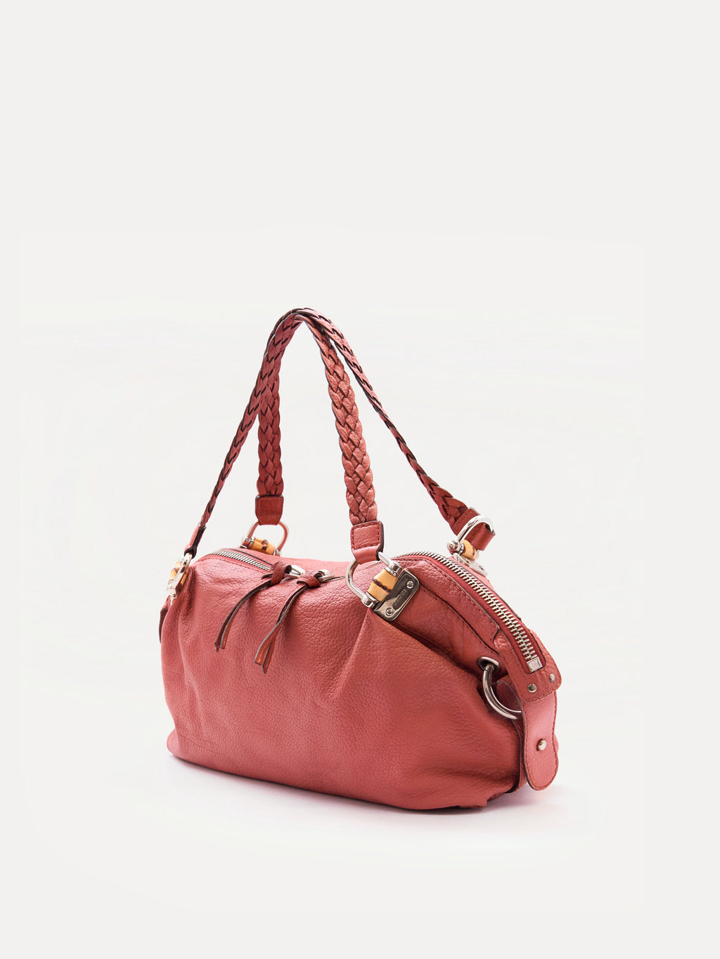 Gucci Orange Pebbled Leather Hobo Bag