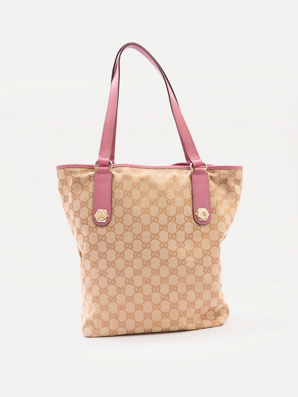 Gucci Beige Pink Monogram Tote