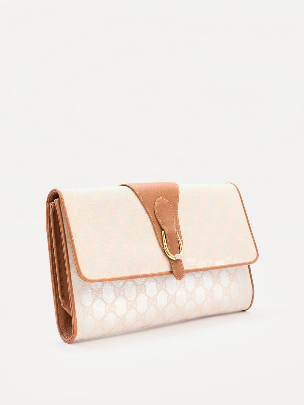 90's Gucci White Momogram Clutch