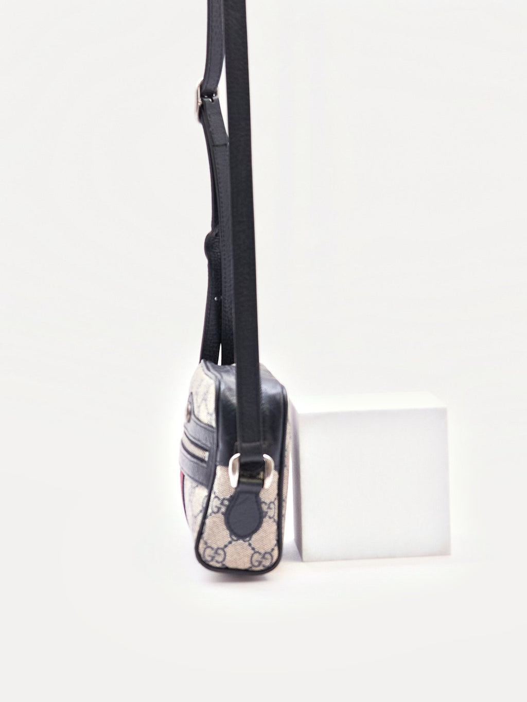 90's Gucci Navy Monogram Crossbody