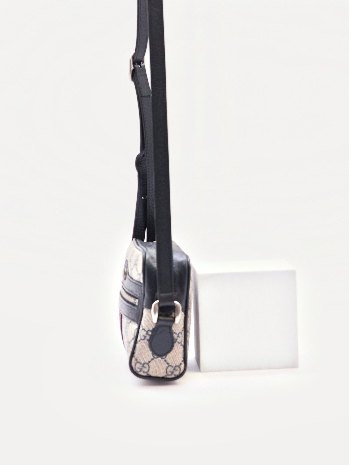90's Gucci Navy Monogram Crossbody