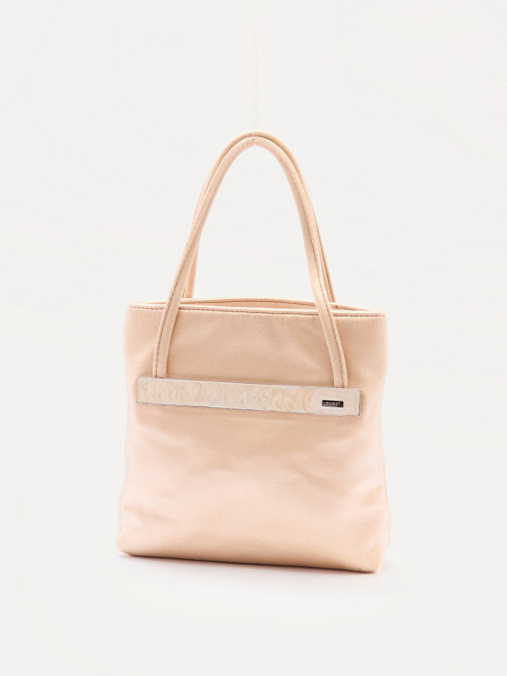 Gucci GG Beige Satin Mini Hand Bag