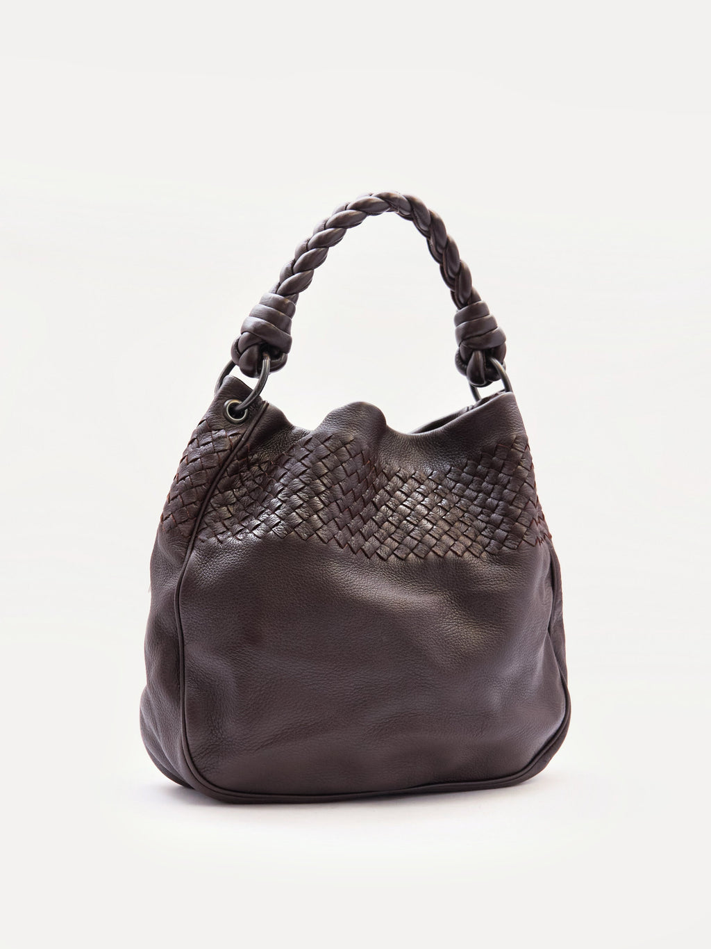 Bottega Veneta Brown Intrecciato Leather Shoulder Bag