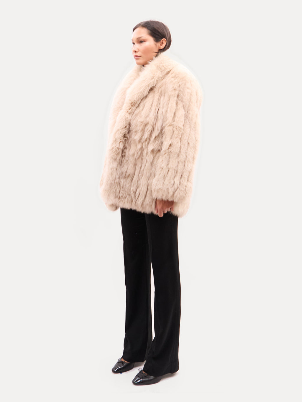 Vintage Cream Fox Fur Coat
