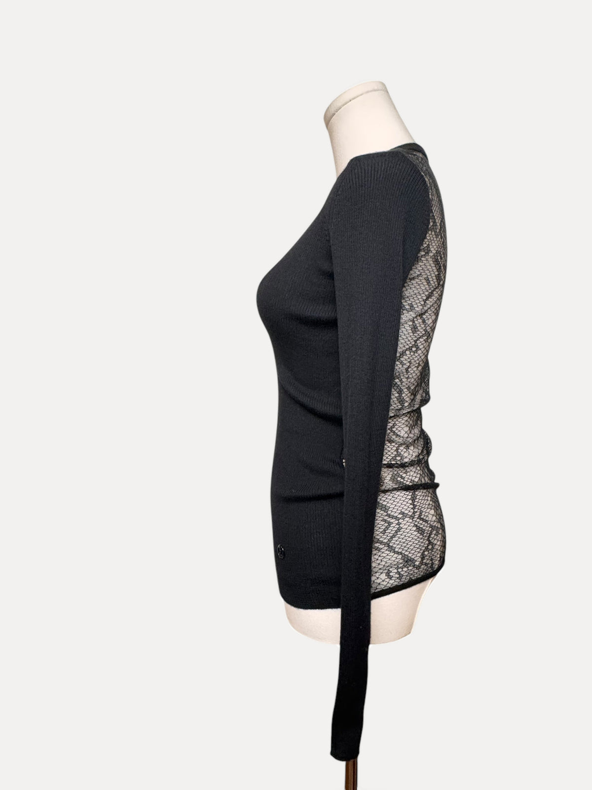 Gucci Black Sweater w/ Lace Back Panel