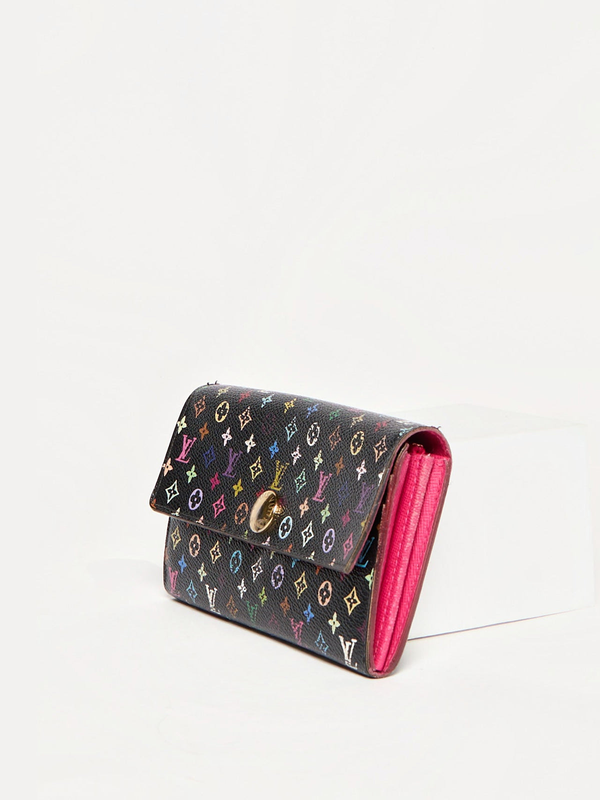 Louis Vuitton Black Murakami Multicolor Portefeiulle Sarah Wallet
