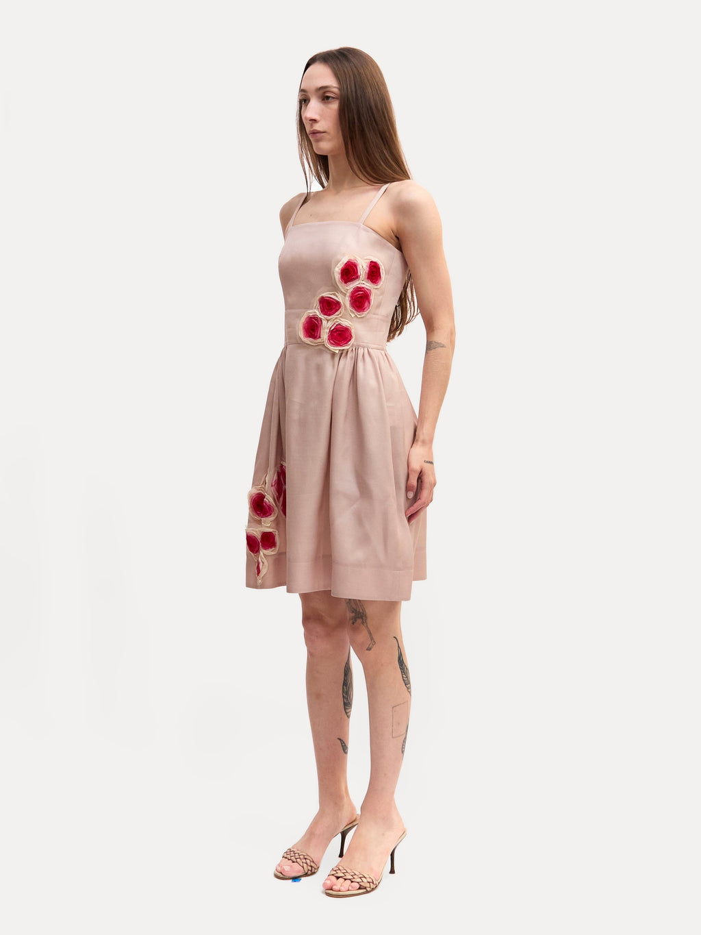 Fendi Pink Flower Tank Dress