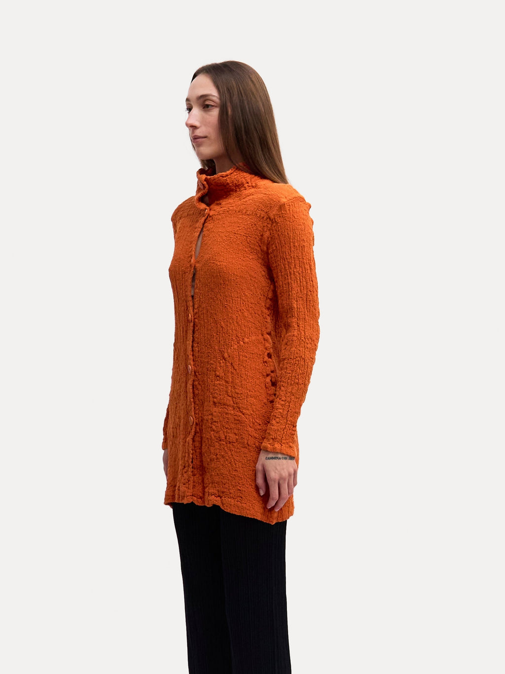 Issey Miyake Me Orange Crinkle Jacket