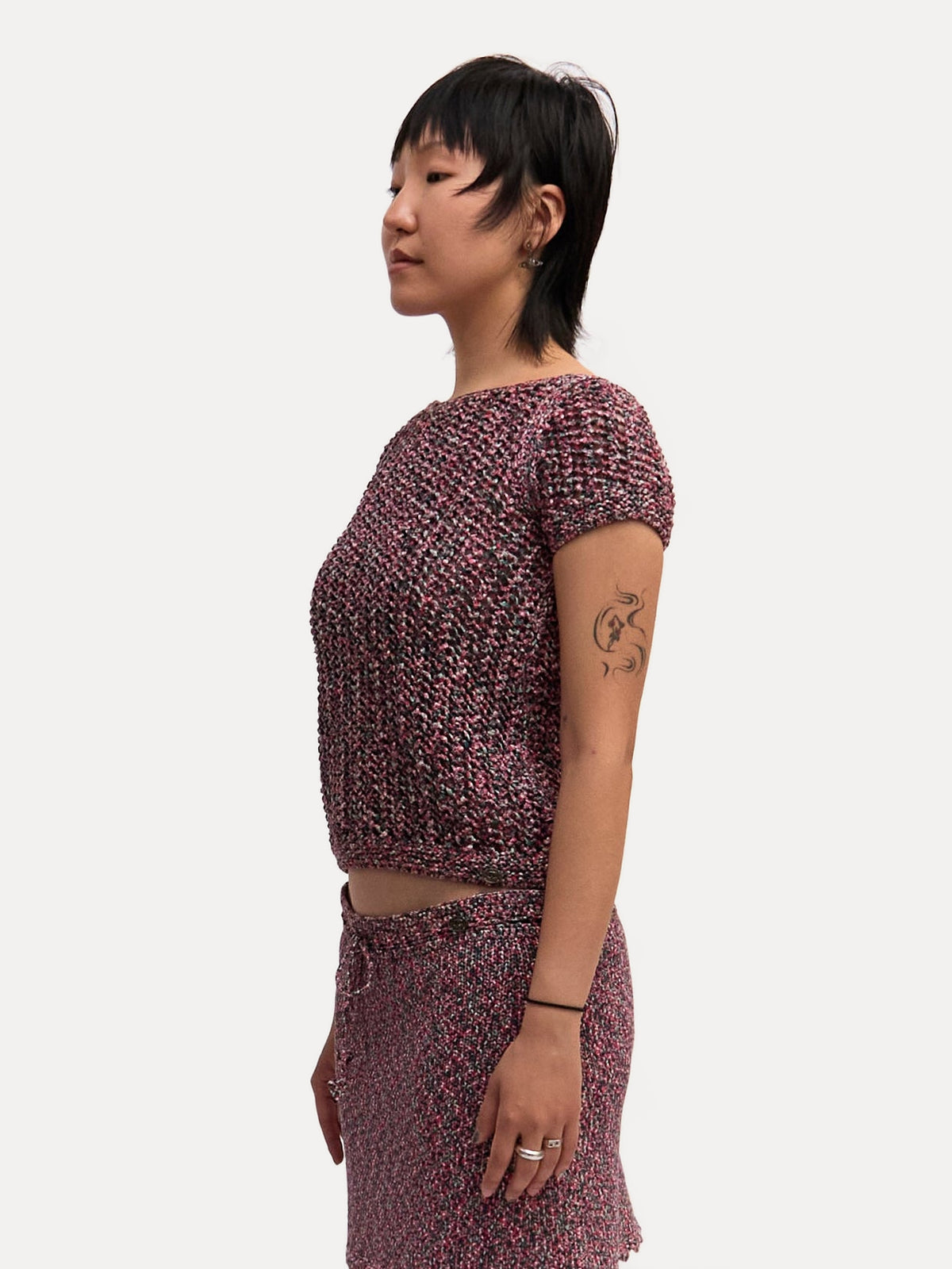 Chanel Crotchet Multicolored Knit Skirt/Top Set