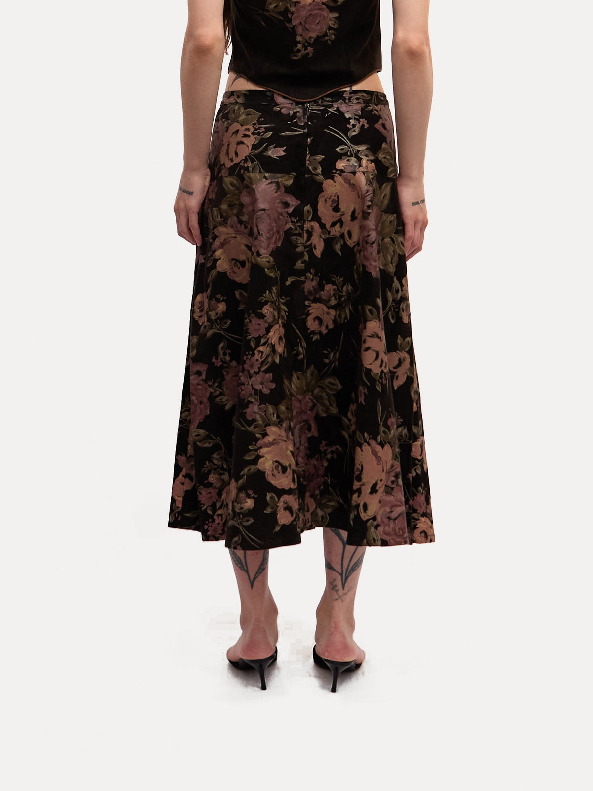 80's Roberto Cavalli Leather Patchwork Maxi Skirt
