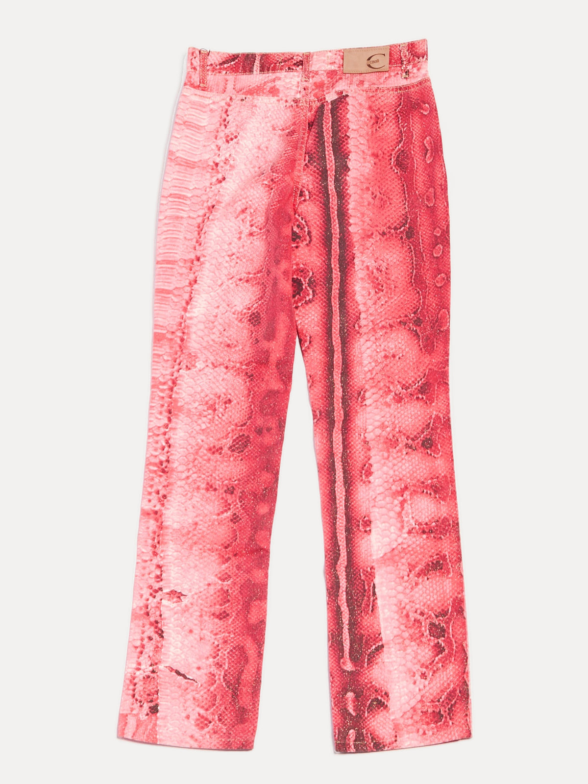2000's Just Cavalli Red Snakeskin Jeans Size