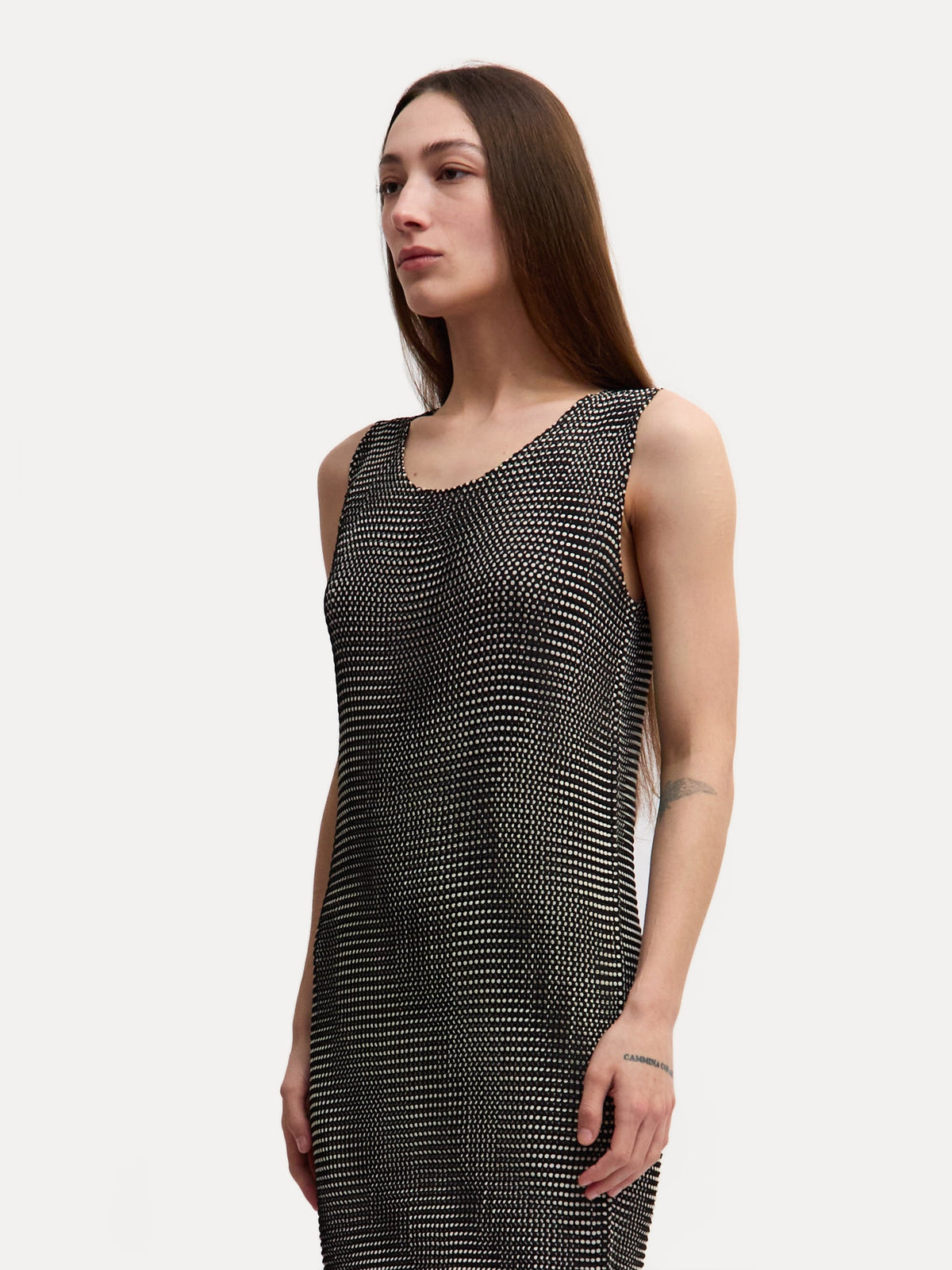 1996 Issey Miyake Black/White Cyberdot Dress