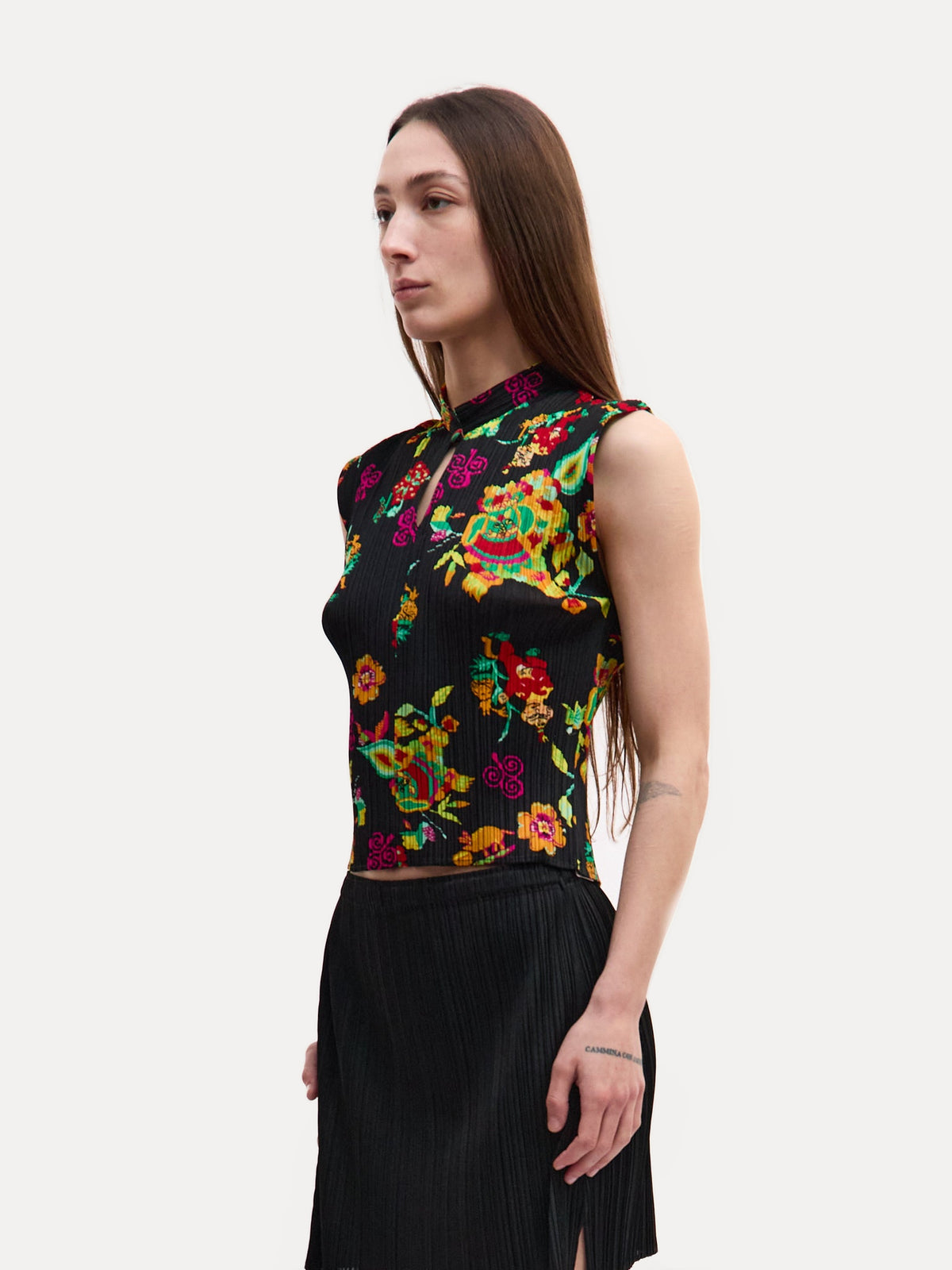 Pleats Please Floral Print Tank