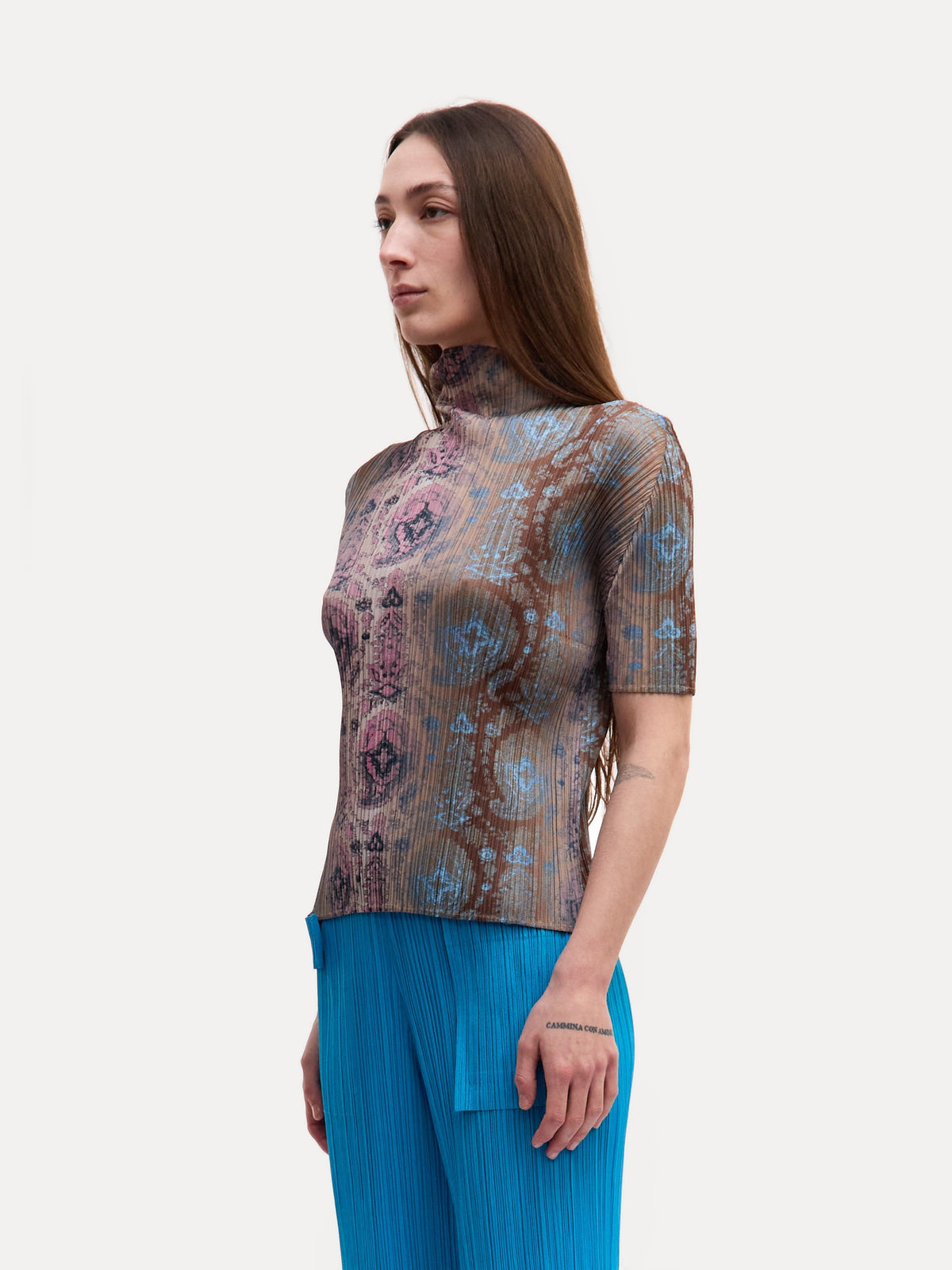 Pleats Please Paisley Print Top