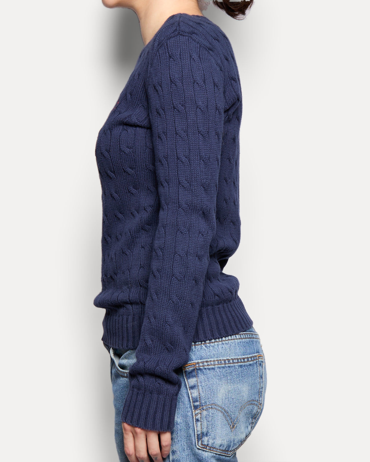 Ralph Lauren Navy Cable Knit Sweater